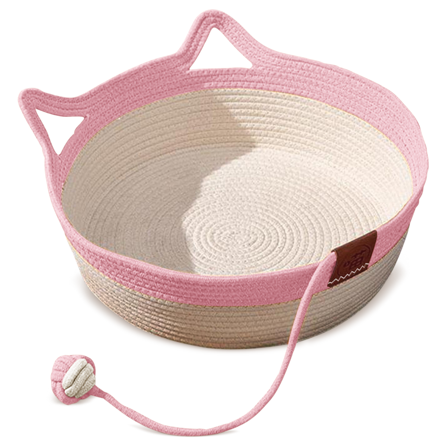 Soft White Linen Cat Bed – Cozy All-Season Nest for Medium Cats