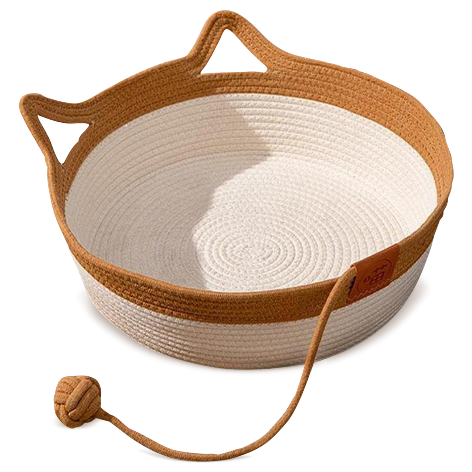 Soft White Linen Cat Bed – Cozy All-Season Nest for Medium Cats