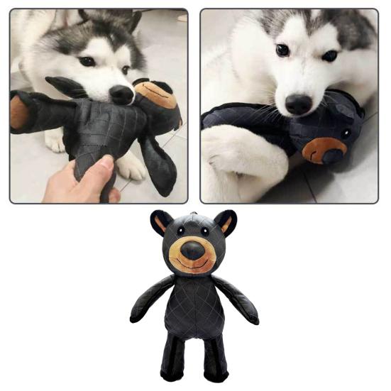 Bite Resistant Plush Bear Dog Toy – Squeaky, Durable Design