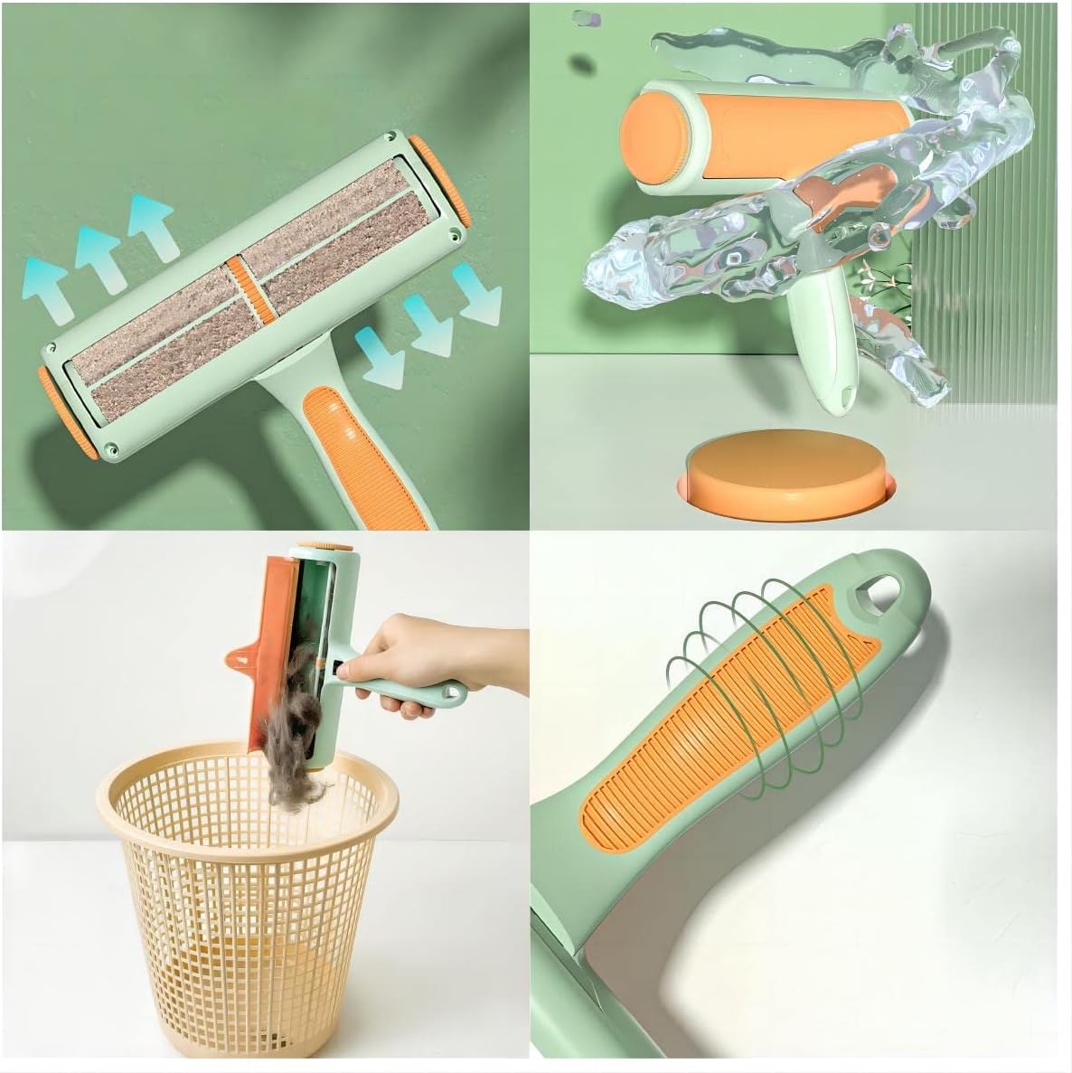 Self-Cleaning Pet Hair Remover Brush – Easy Fur Removal, Reusable