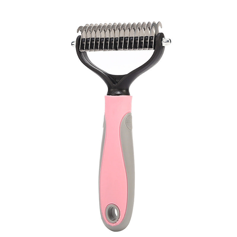 Dual-Sided Pet Grooming Comb – Shedding & Detangling Tool