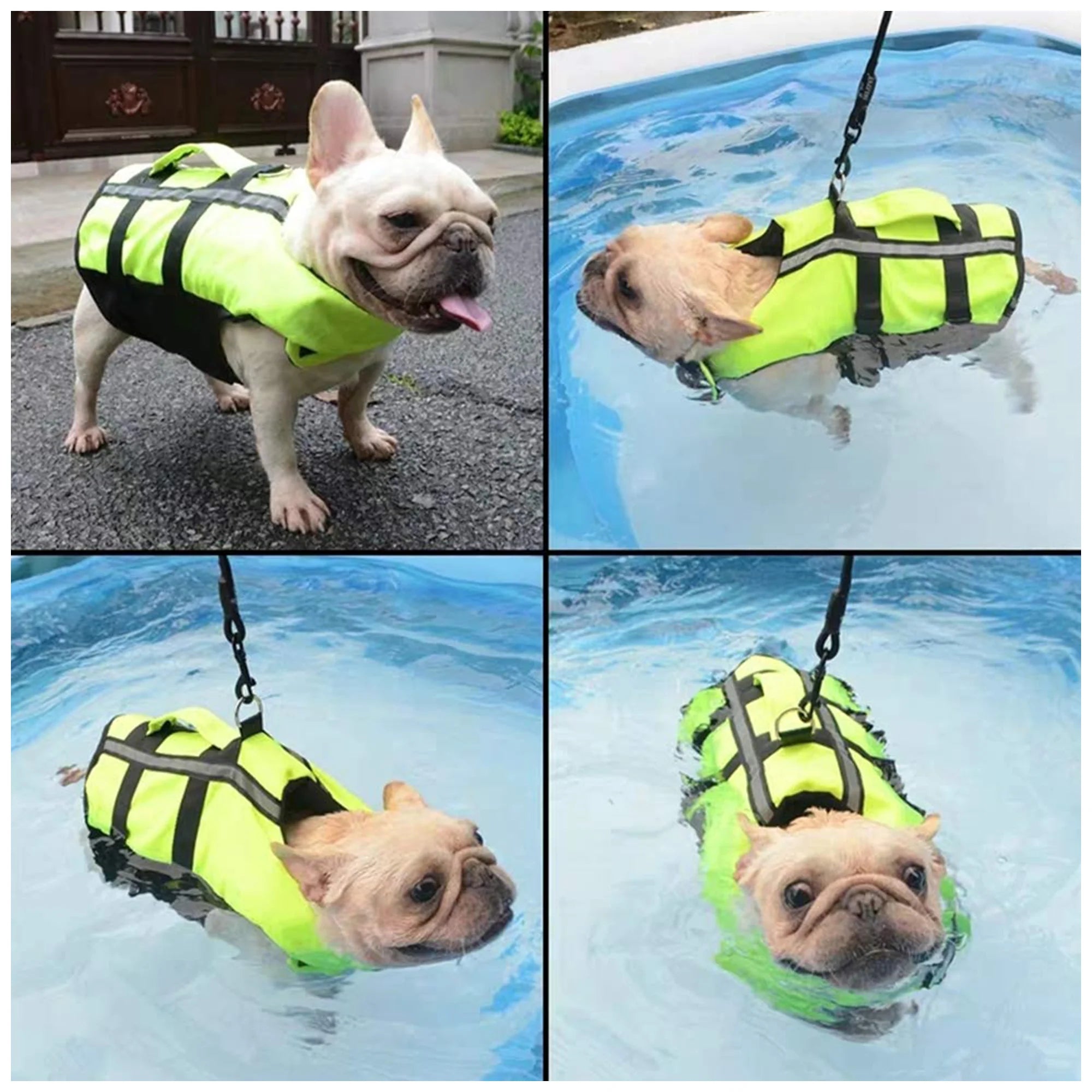 Adjustable Inflatable Pet Life Vest – Safety Swimming Jacket