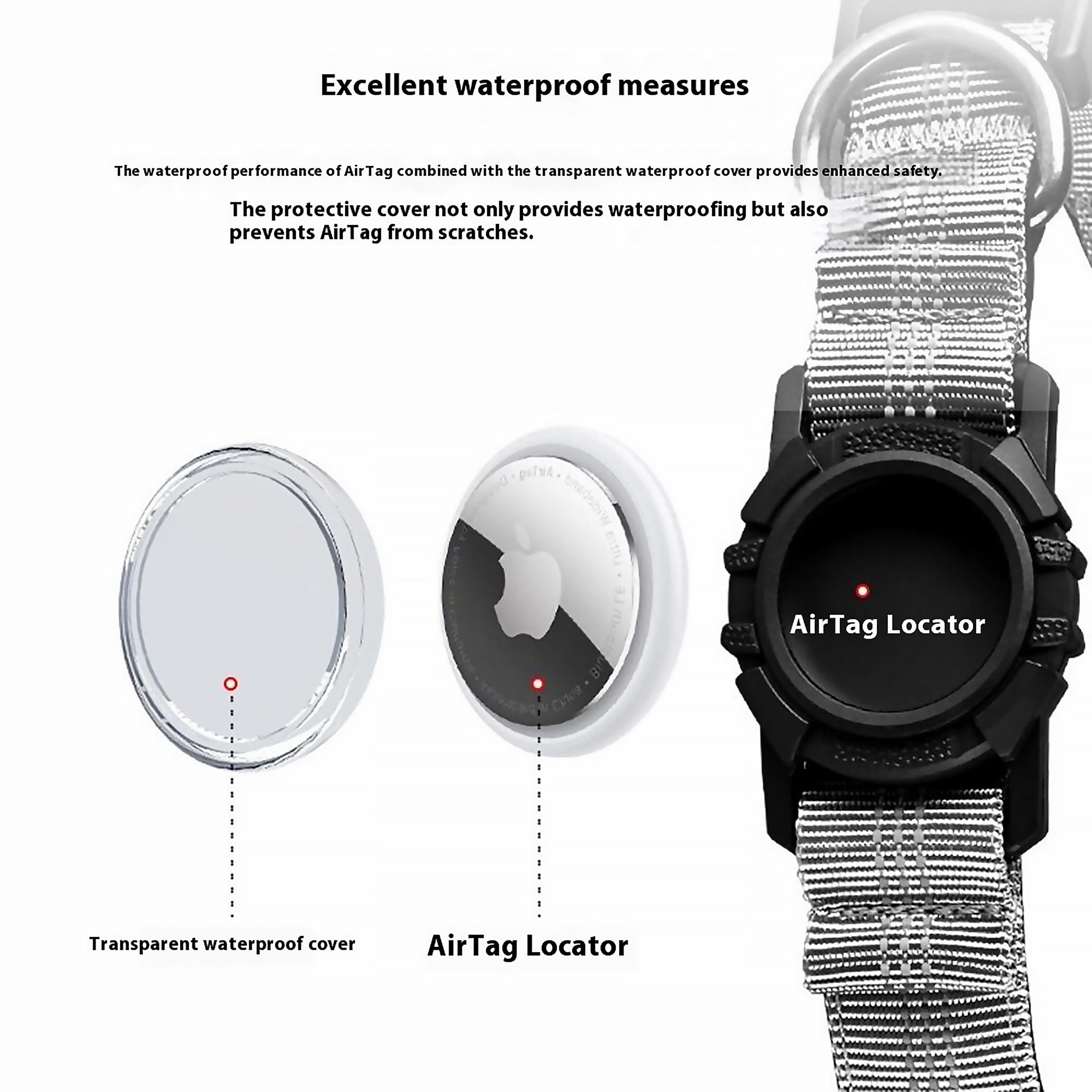 AirTag Dog Collar Reflective Waterproof – Smart Tracking