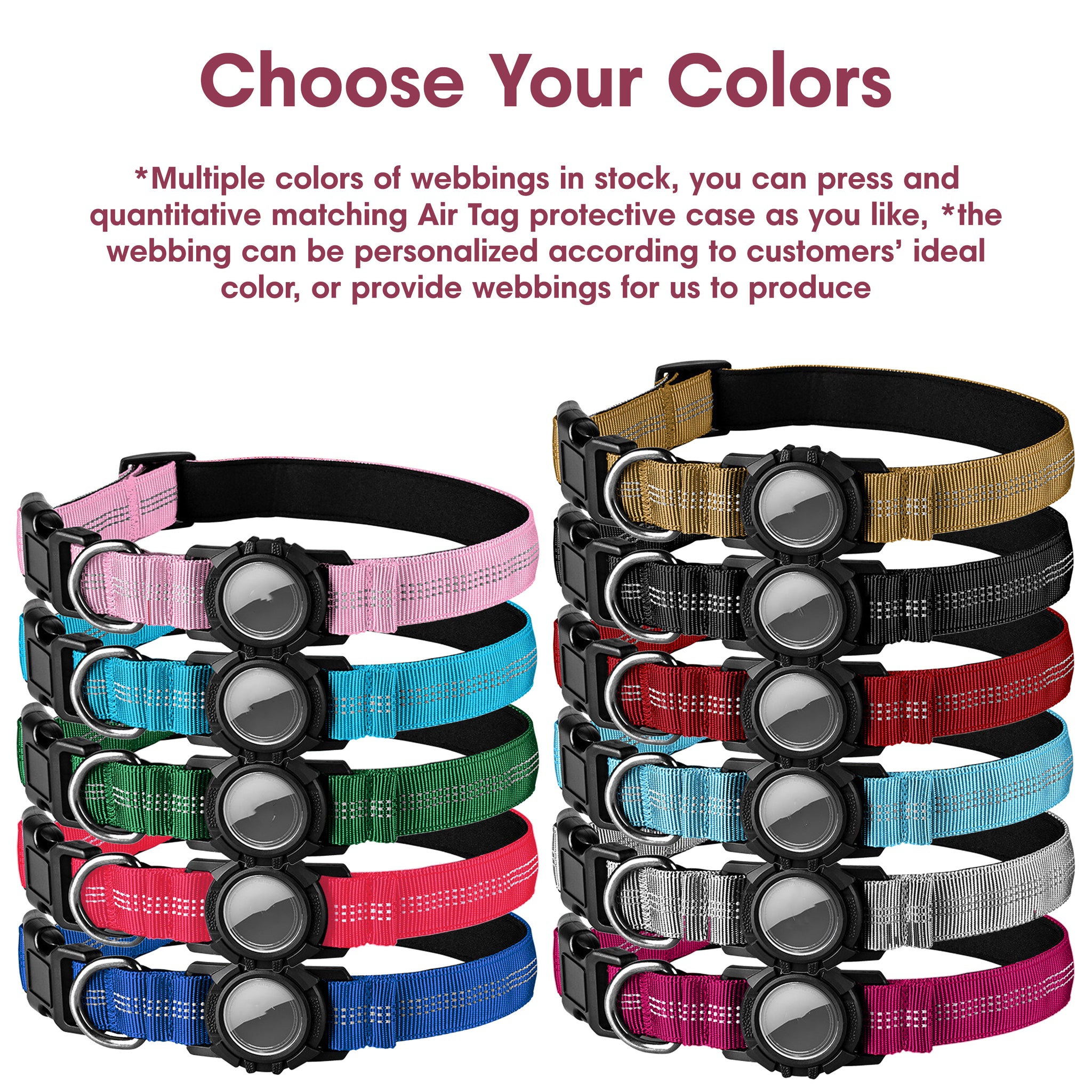 AirTag Dog Collar Reflective Waterproof – Smart Tracking