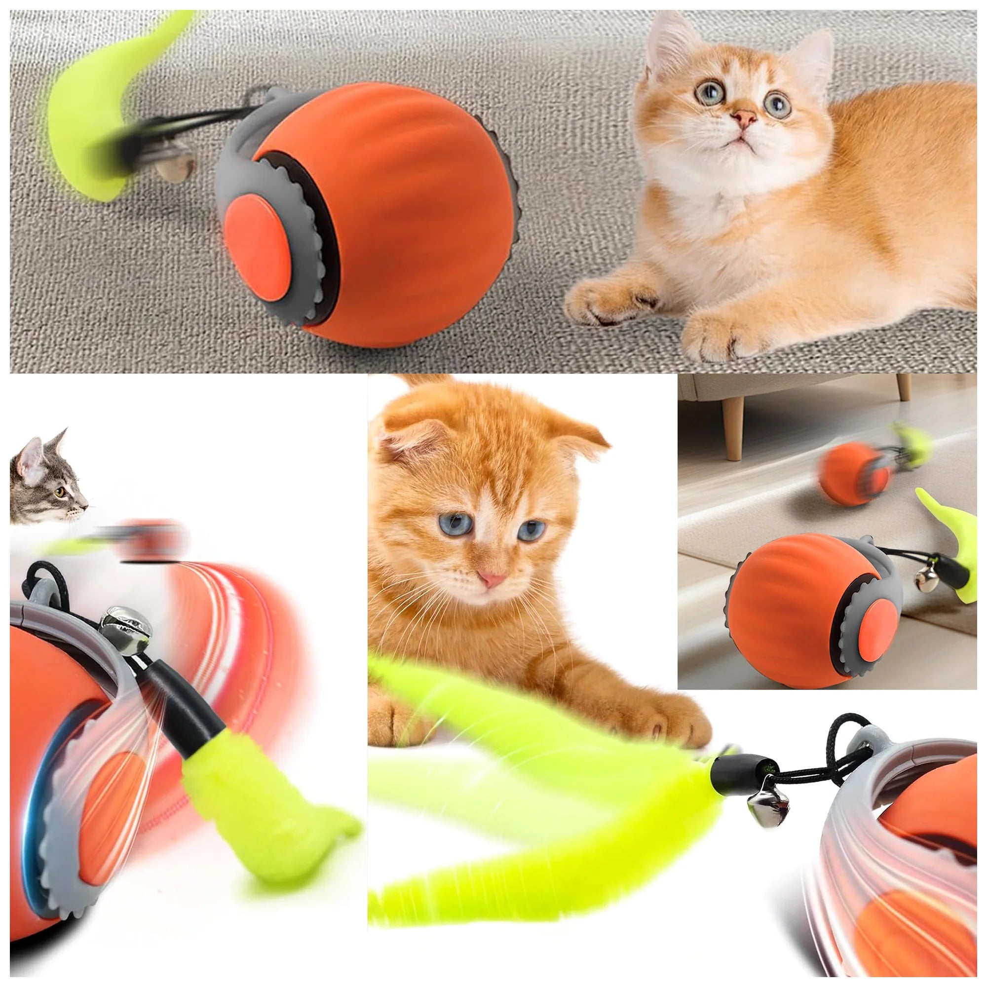 Automatic Interactive Cat Toy Ball – Engaging, Battery Powered