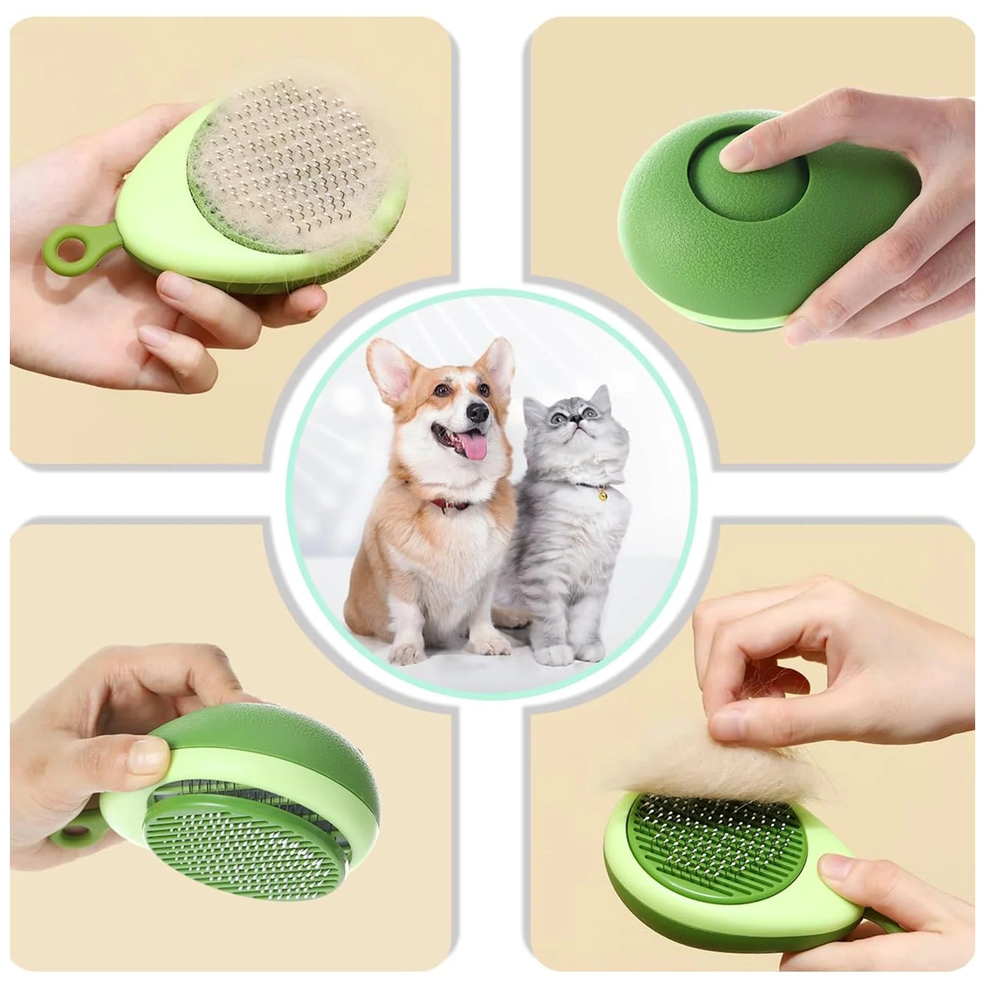 Avocado Pet Brush – 2-in-1 De-Shedding & Massage Tool