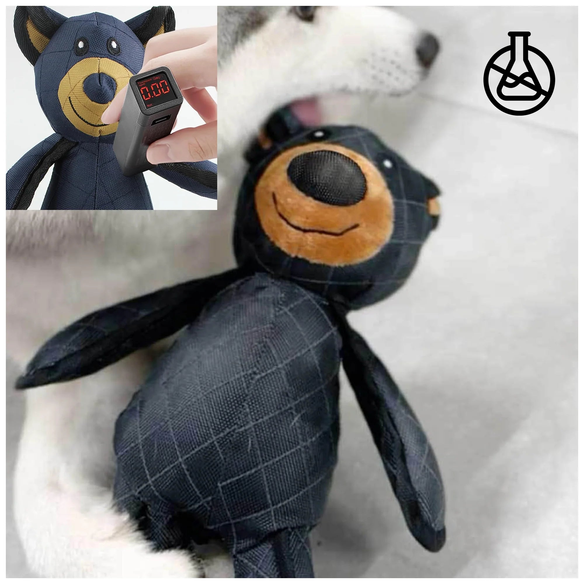 Bite Resistant Plush Bear Dog Toy – Squeaky, Durable Design