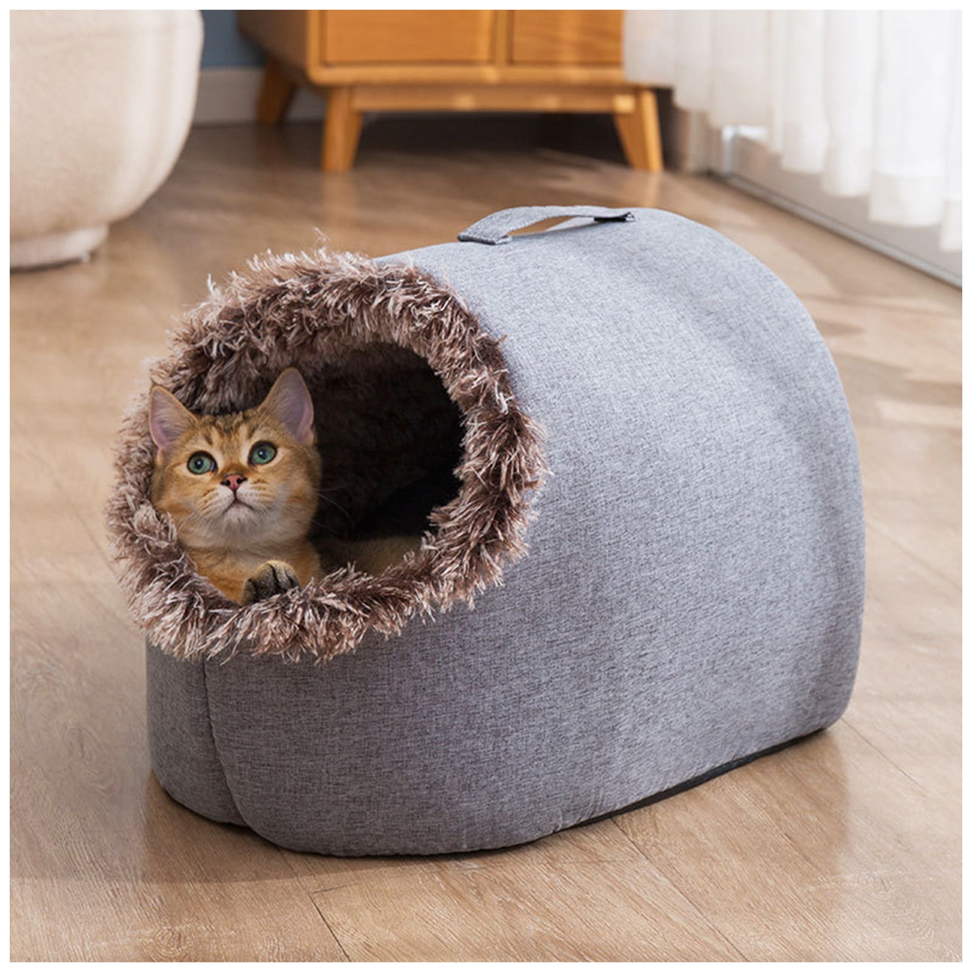 Cozy Portable Cat Sleeping Bag – Warm & Machine Washable Bed