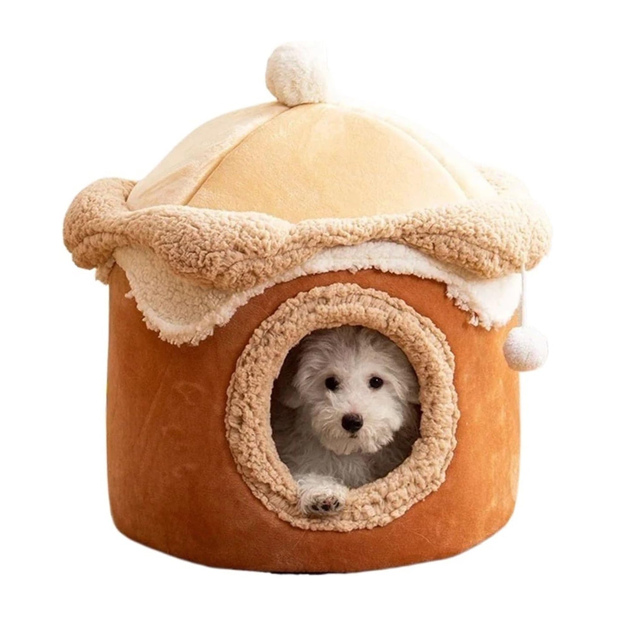 Cozy Ice Cream House Pet Bed – Soft Plush, Dog-Friendly Design