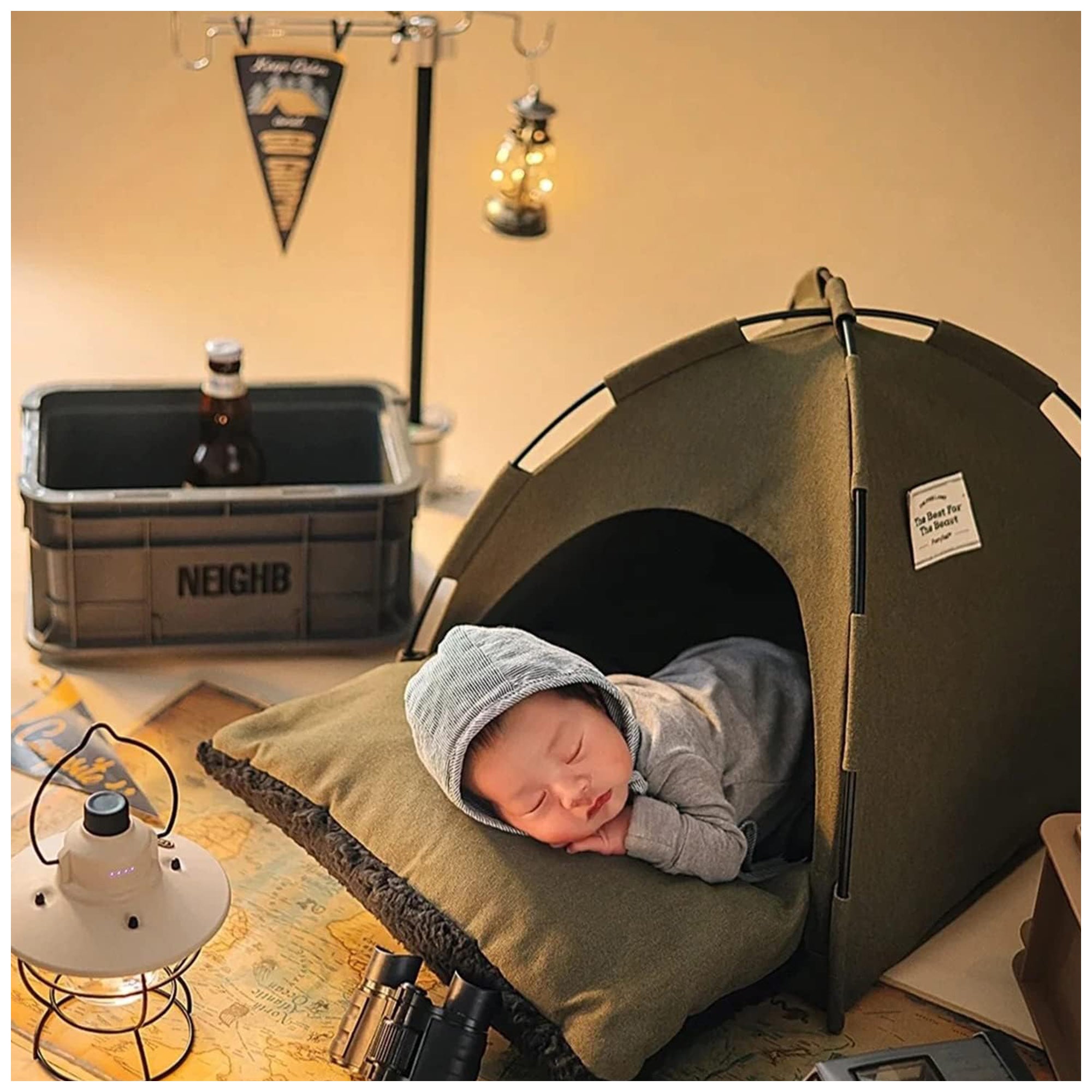 Cozy Portable Pet Bed – Easy Clean, Travel-Friendly Design