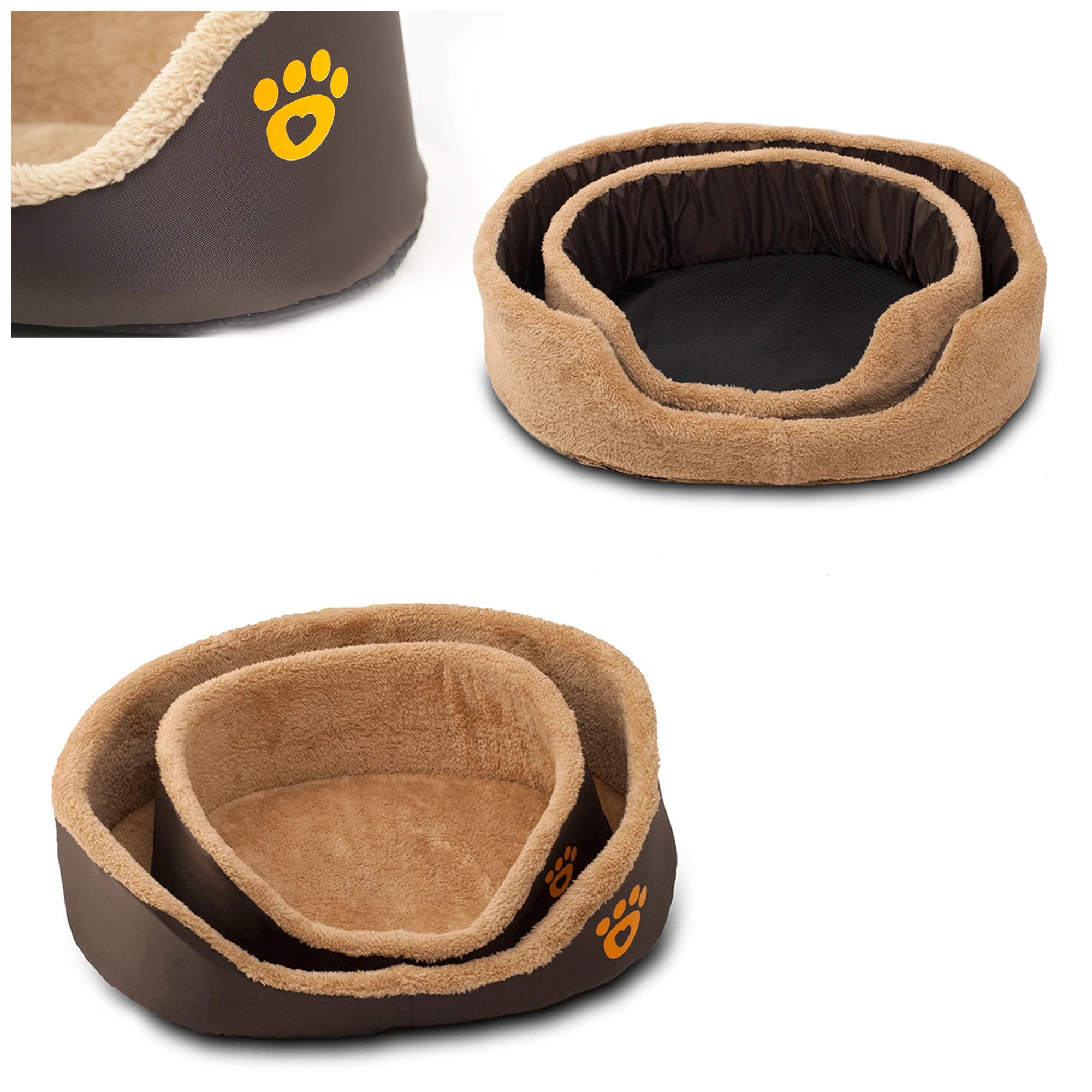 Cozy Warm Wool Dog Bed – Breathable Round Design, Hand Washable