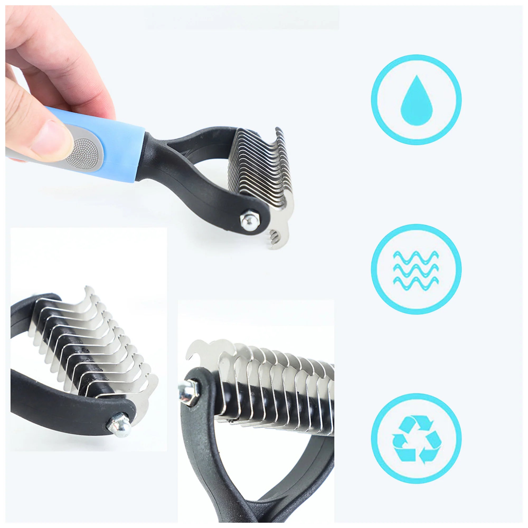Dual-Sided Pet Grooming Comb – Shedding & Detangling Tool