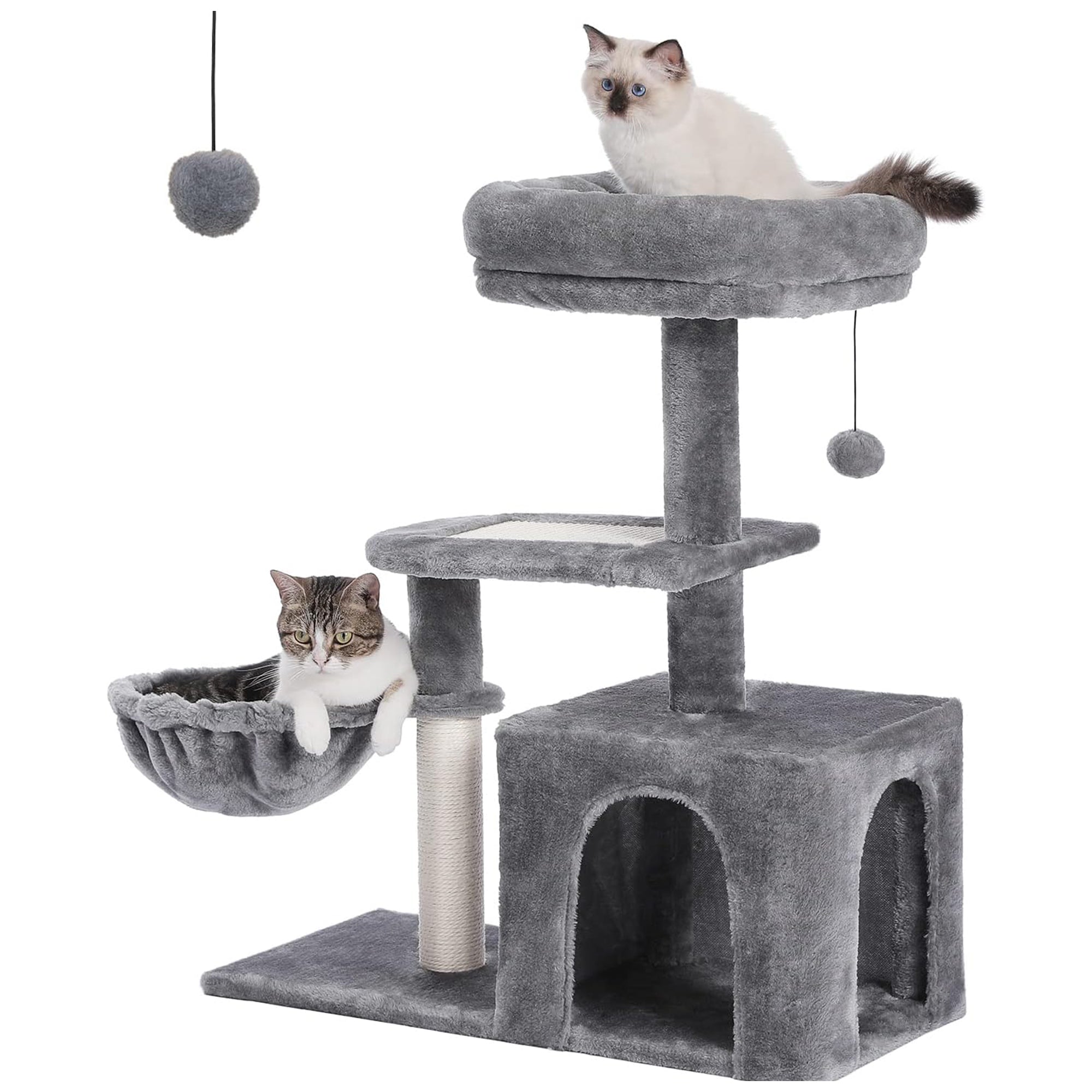 Durable Cat Scratching Tower – Multi-Level Play & Hideaway
