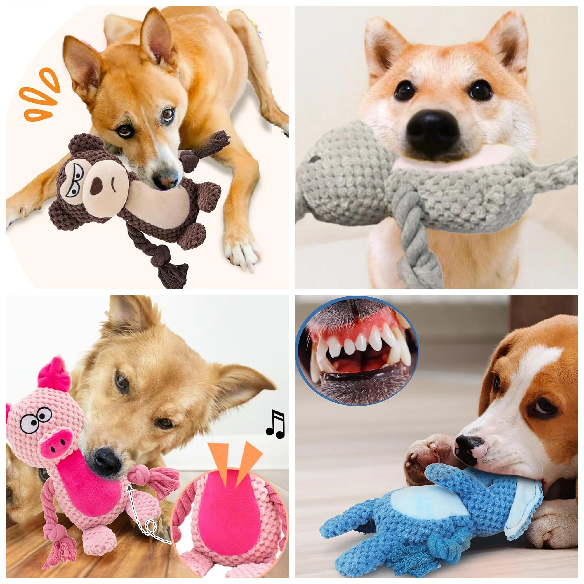 Durable Plush Squeaky Dog Toy – Engaging Fun for Pets