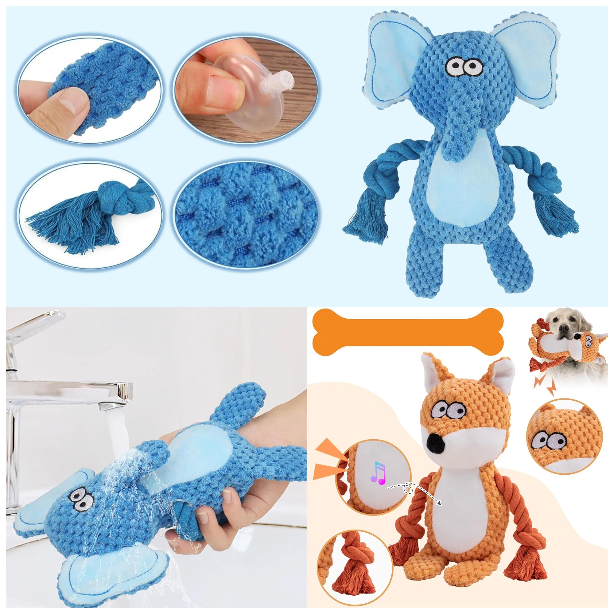 Durable Plush Squeaky Dog Toy – Engaging Fun for Pets