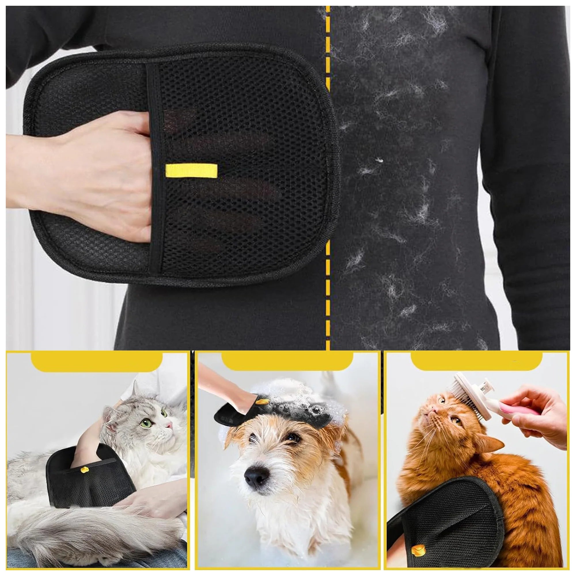 Electrostatic Pet Hair Removal Gloves – Dual-Sided, Easy Clean