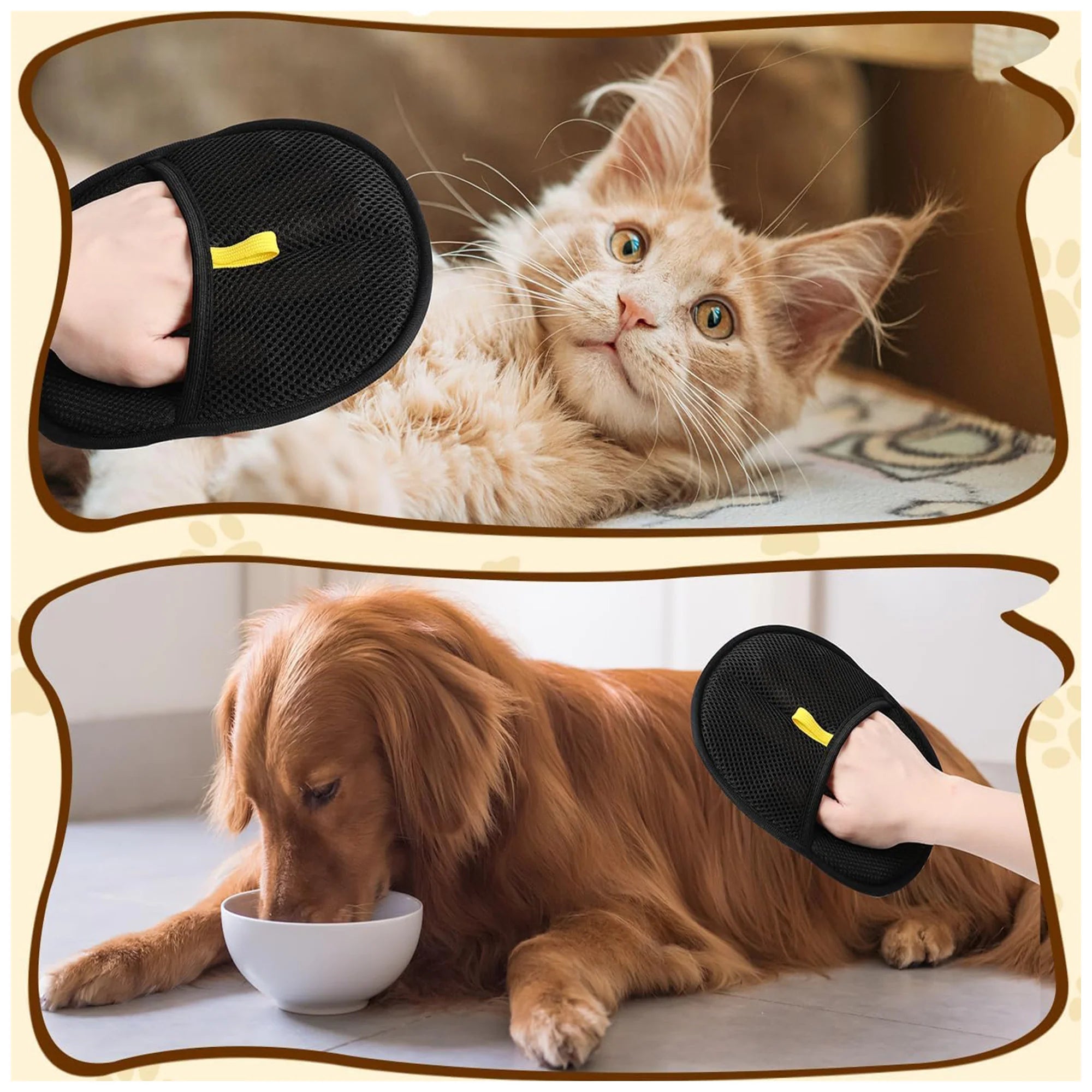 Electrostatic Pet Hair Removal Gloves – Dual-Sided, Easy Clean