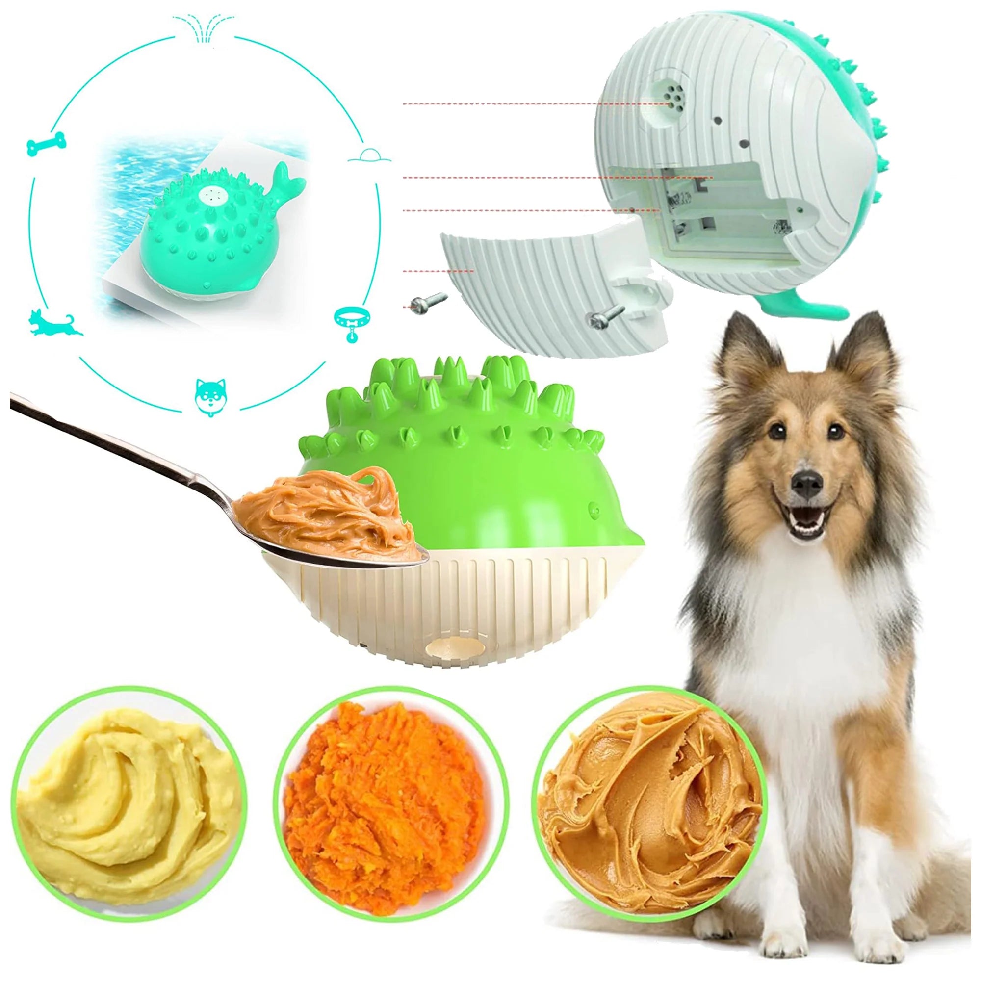 Floating Water Spray Dog Toy – Summer Fun, Durable TPR Material