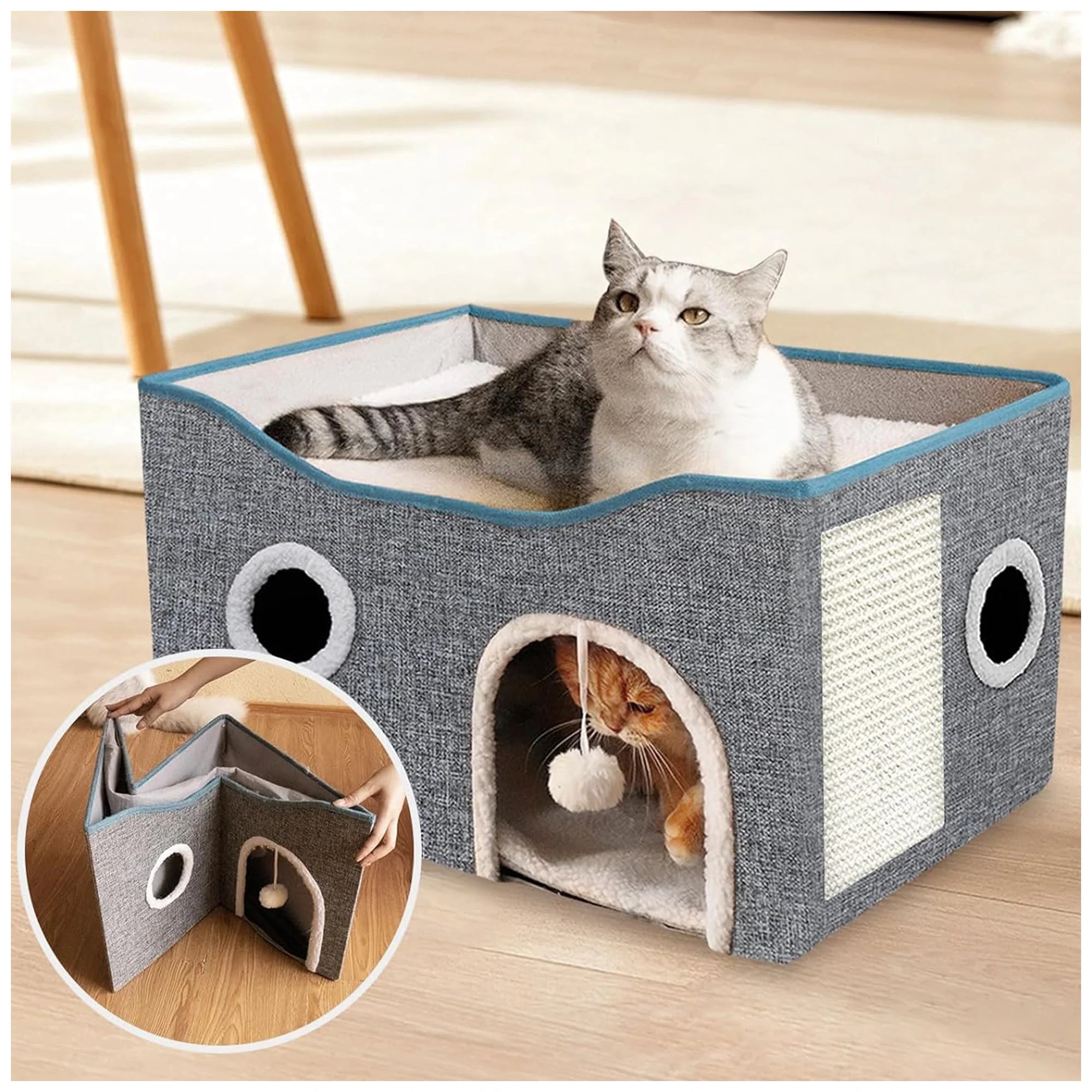 Foldable Cat House – Portable & Easy Setup for Travel