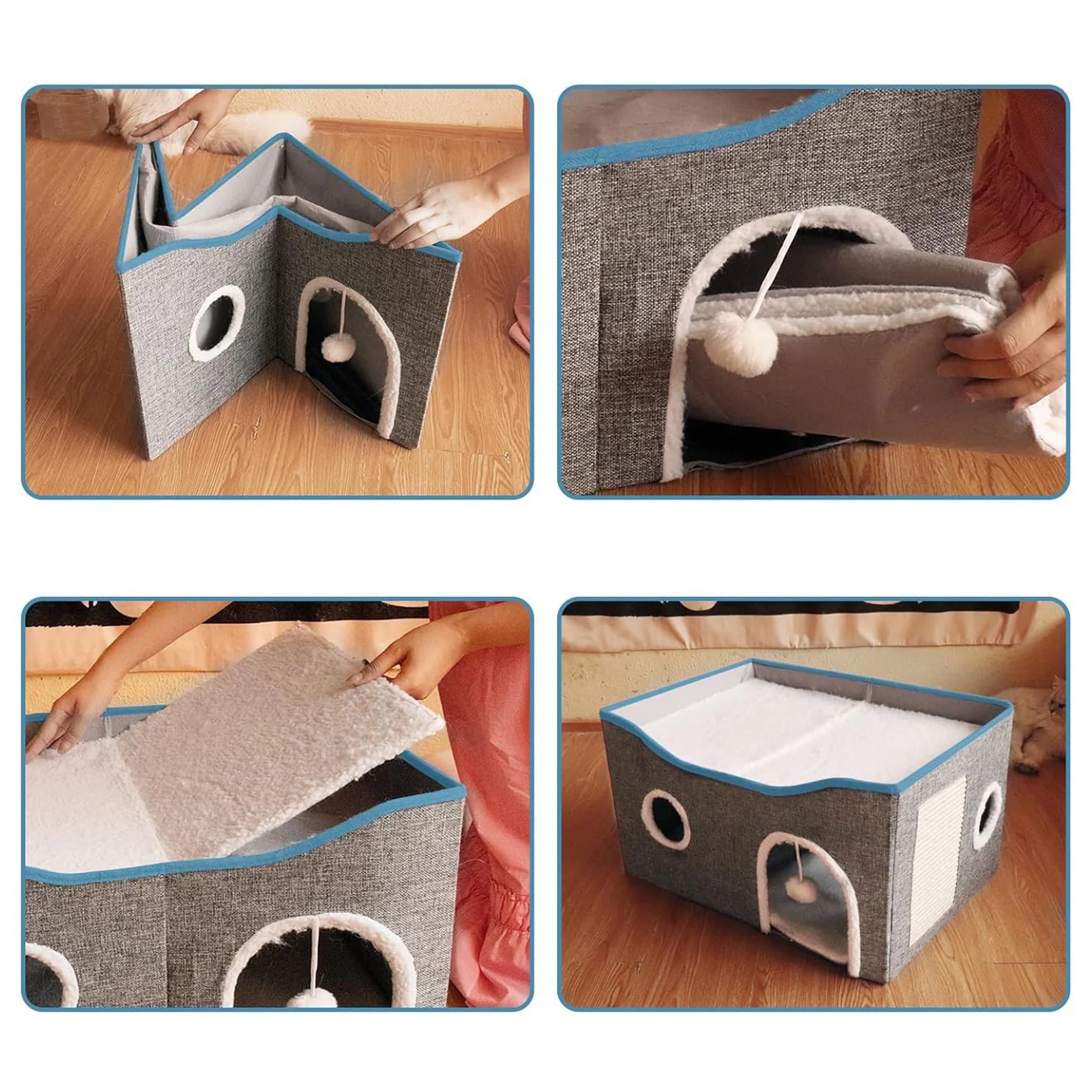 Foldable Cat House – Portable & Easy Setup for Travel