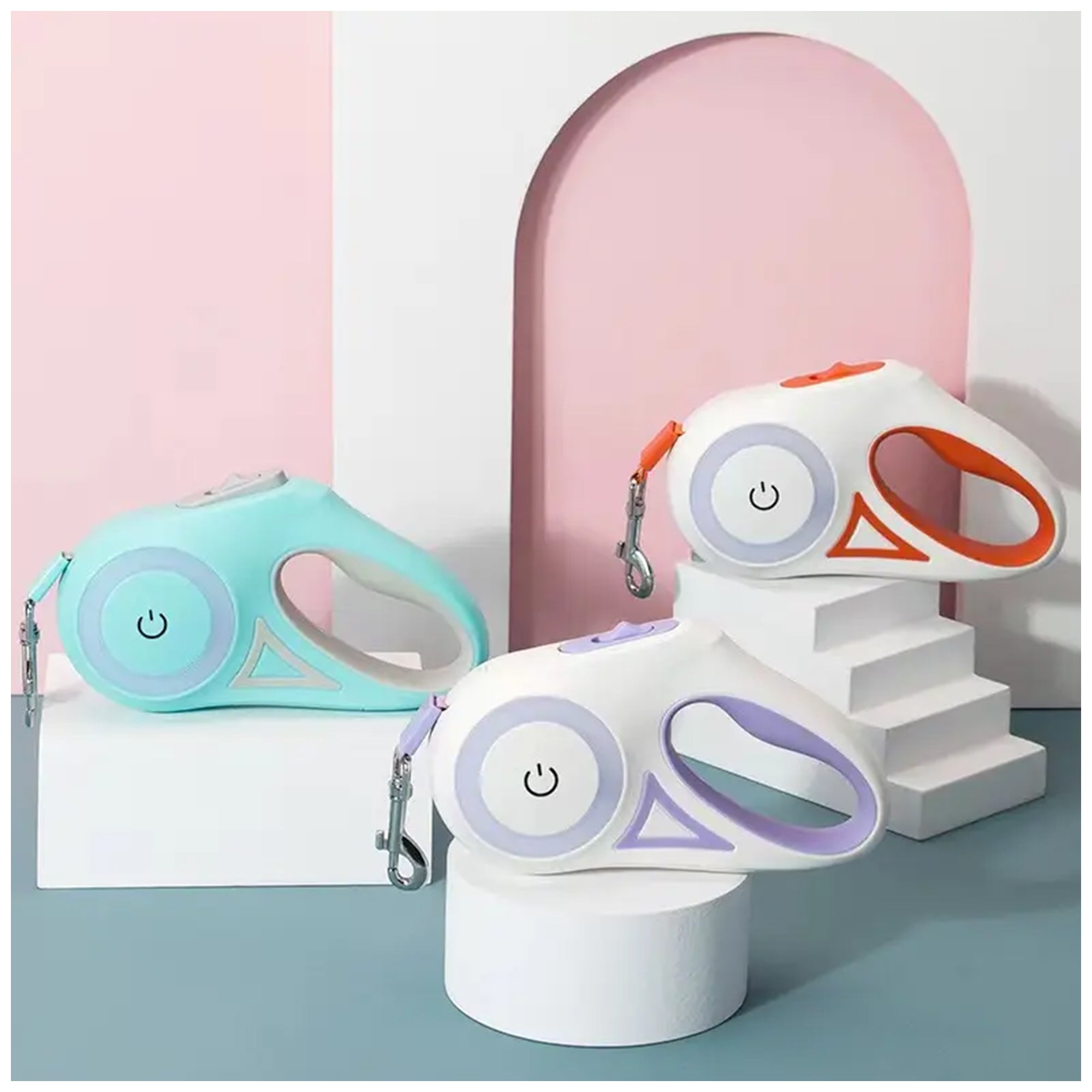 Illuminating Retractable Dog Leash – LED Safety & 16ft Freedom