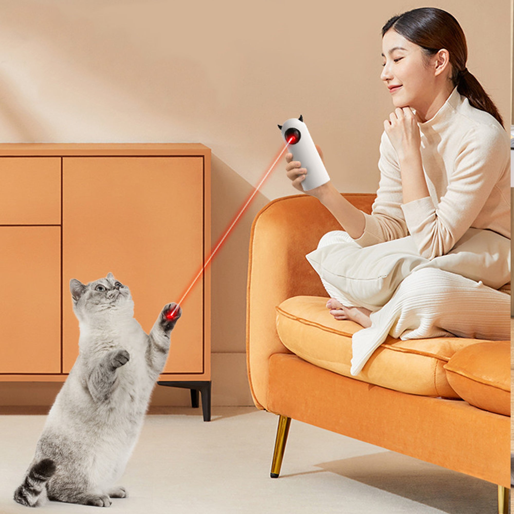 Interactive Cat Laser Toy – Automatic & Manual Modes