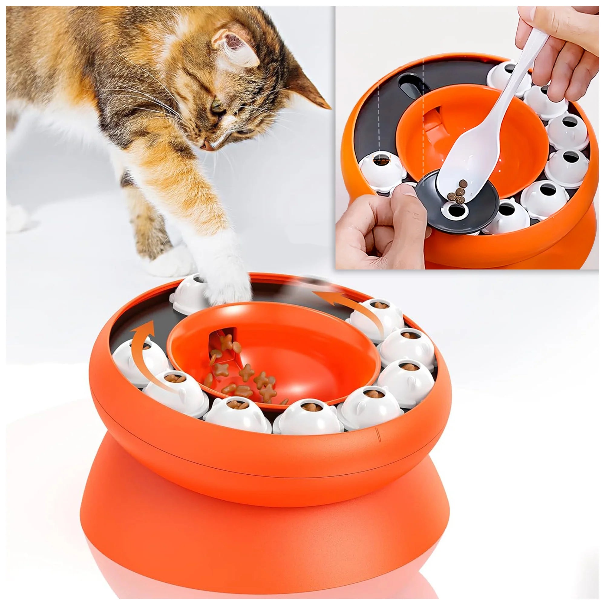 Interactive Cat Puzzle Feeder – Slow Feed, Engaging Fun