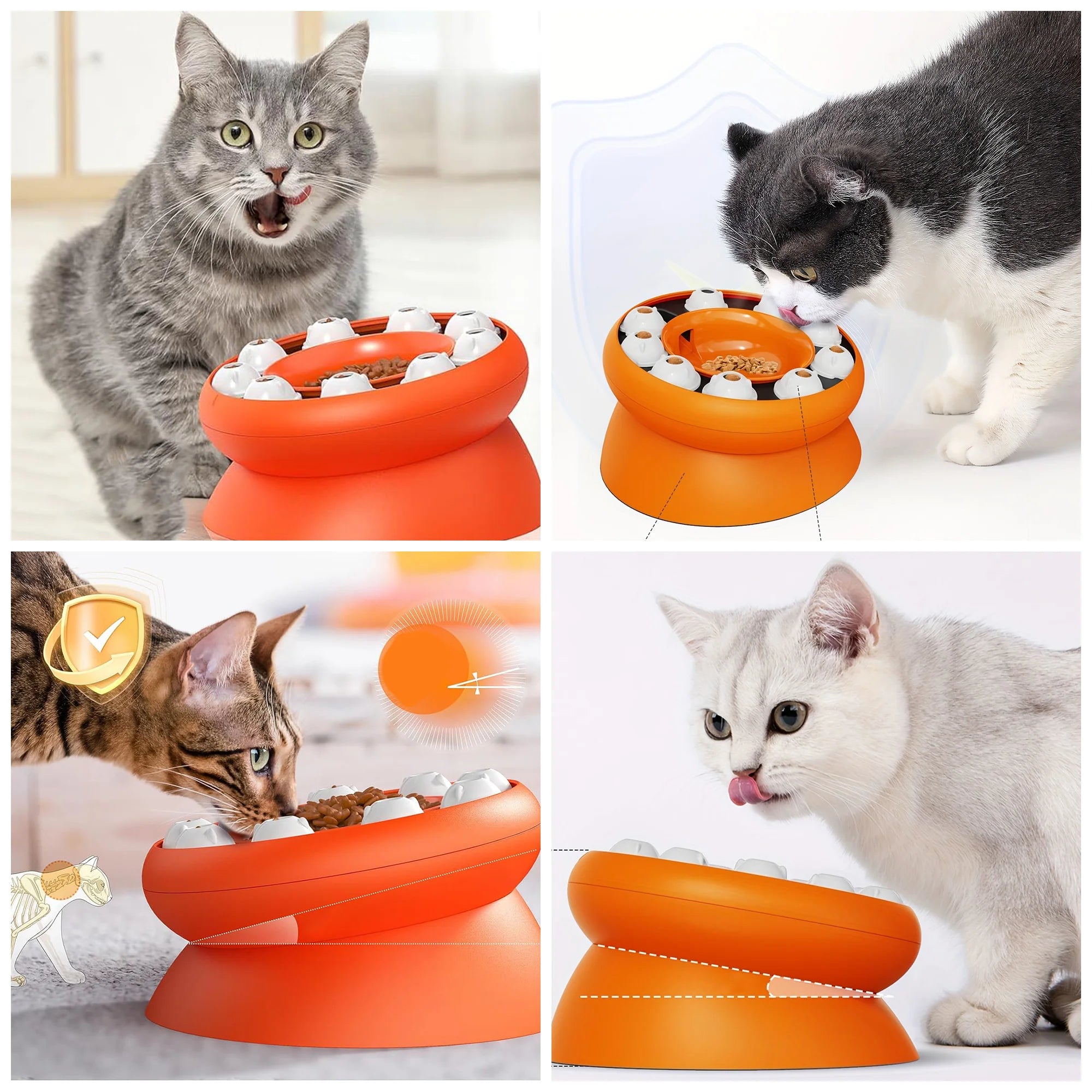 Interactive Cat Puzzle Feeder – Slow Feed, Engaging Fun