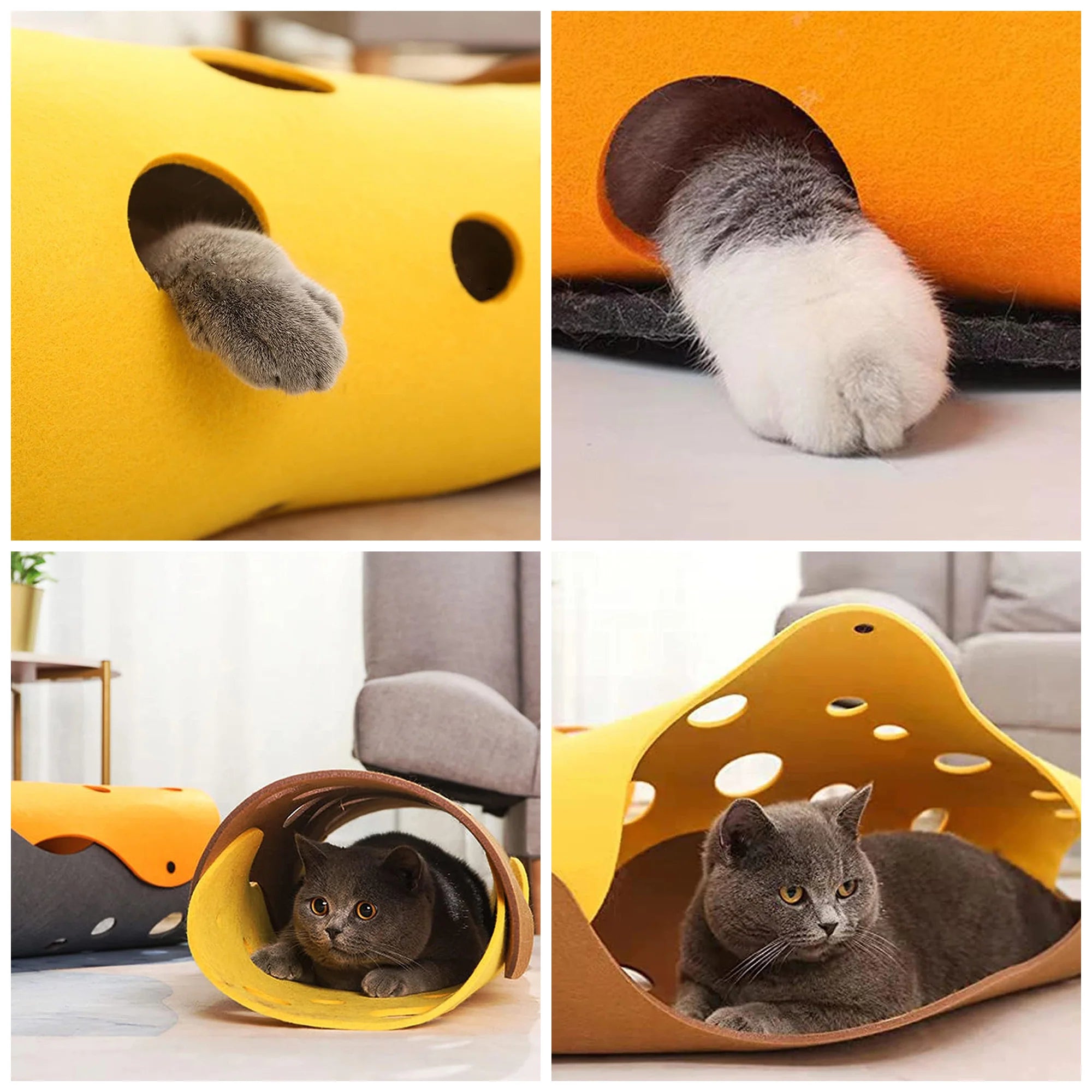 Interactive Cat Tunnel Toy – Durable Felt, Engaging Space for Kittens