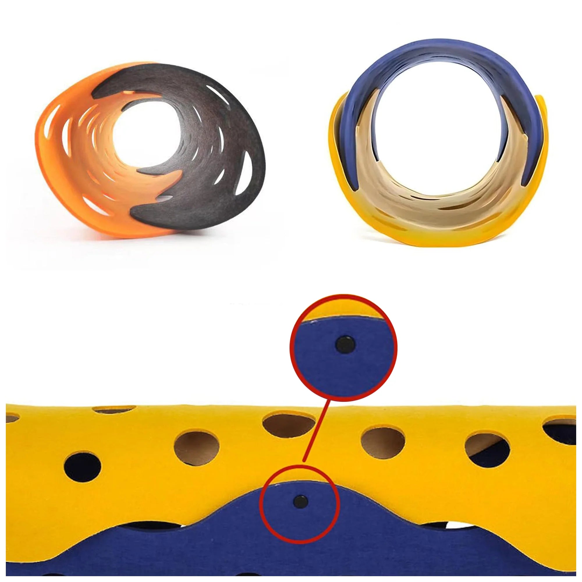 Interactive Cat Tunnel Toy – Durable Felt, Engaging Space for Kittens