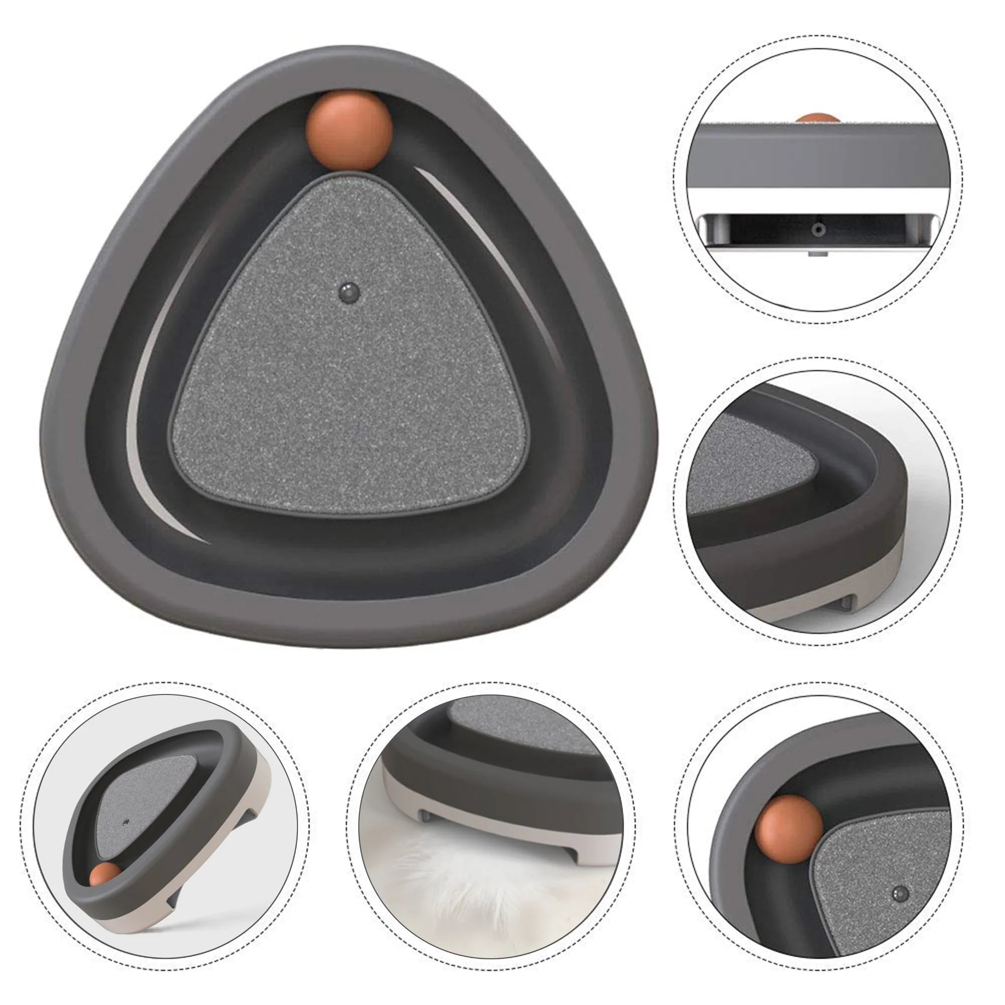 Interactive Electric Cat Toy – Self-Play Scratcher with Feathers