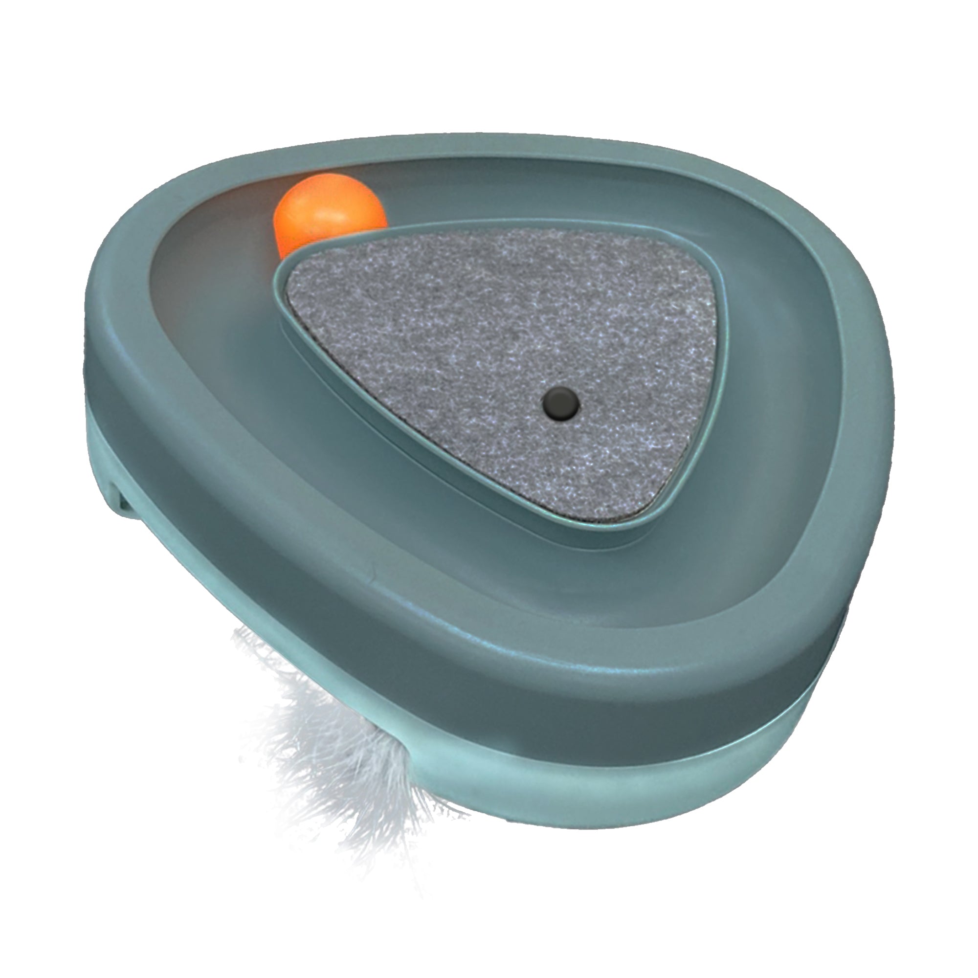 Interactive Electric Cat Toy – Self-Play Scratcher with Feathers