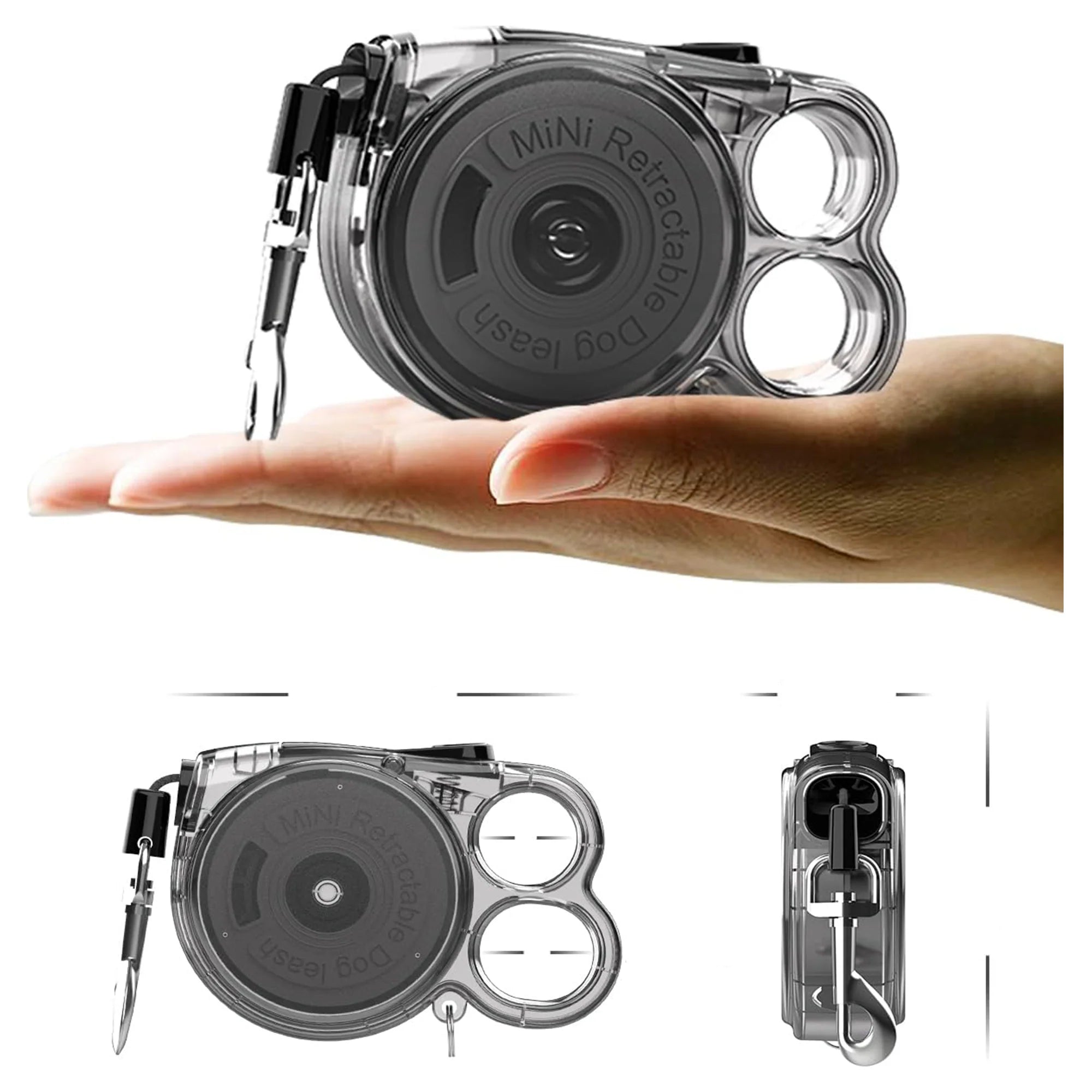 Lightweight 10ft Mini Retractable Pet Leash – Rainbow Design