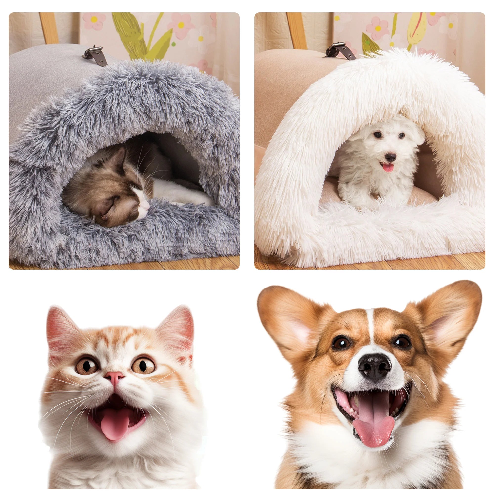 Multi-Functional Pet Bed – Soft Plush Design
