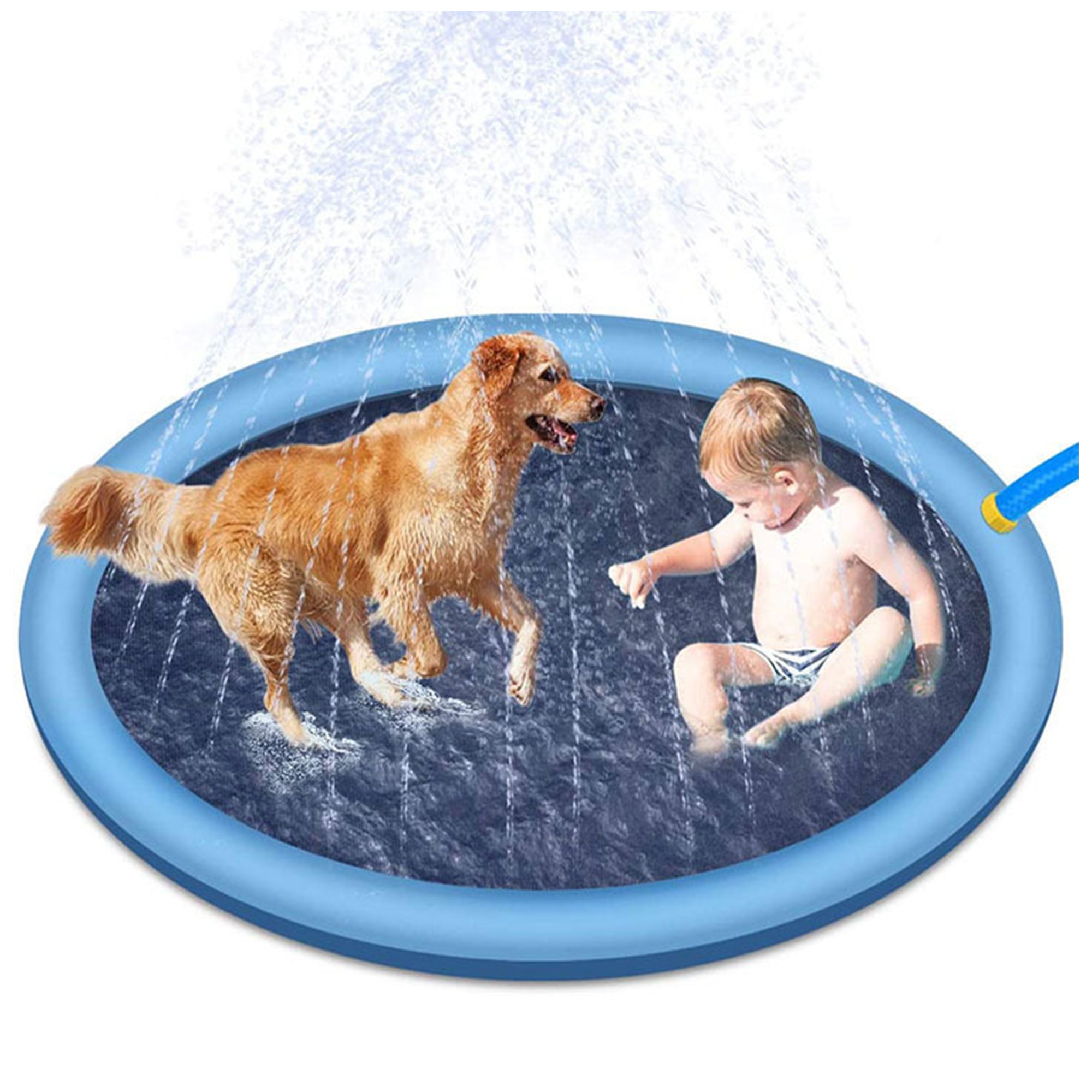 Non-Slip Kids & Dogs Splash Pad – Inflatable Outdoor Water Fun