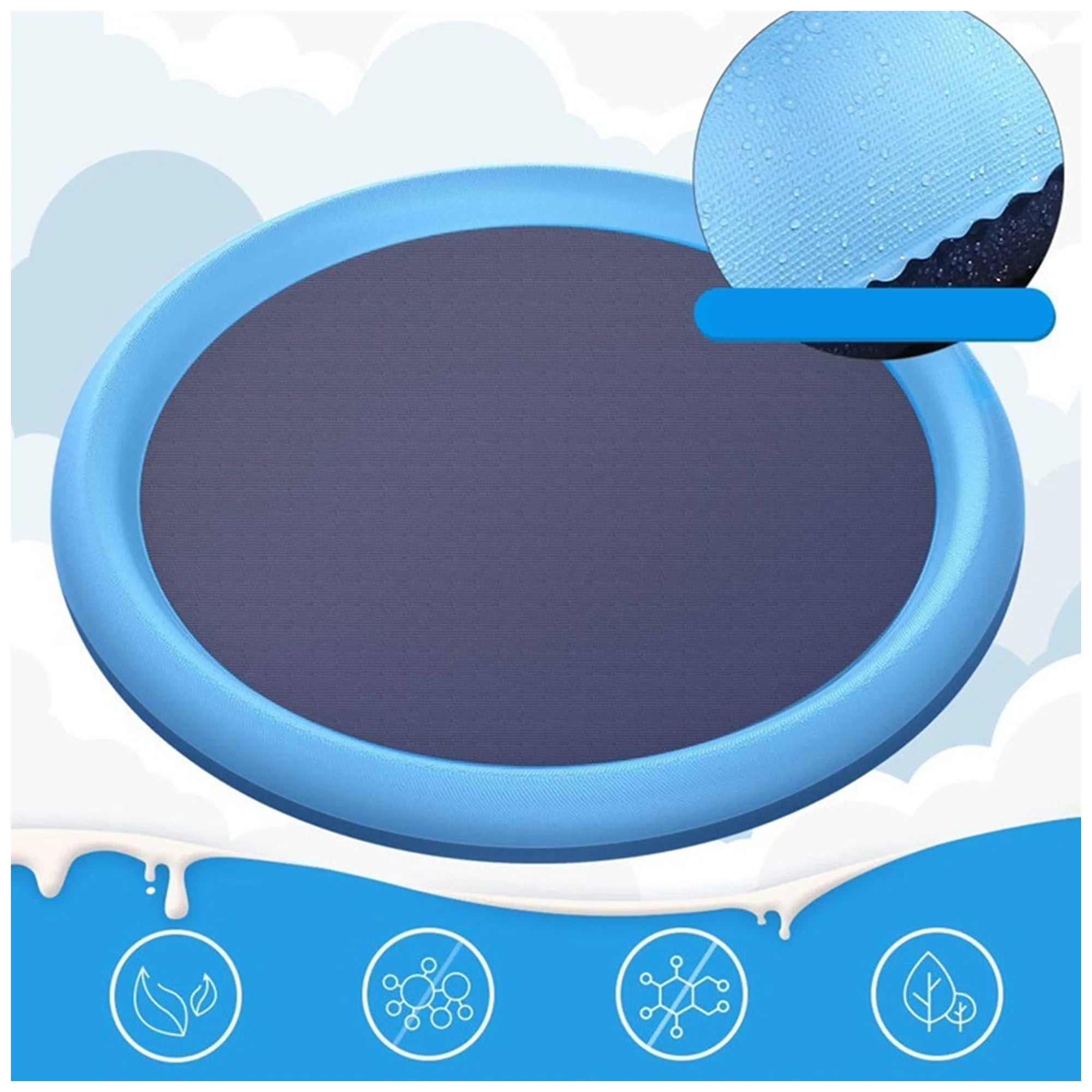 Non-Slip Kids & Dogs Splash Pad – Inflatable Outdoor Water Fun