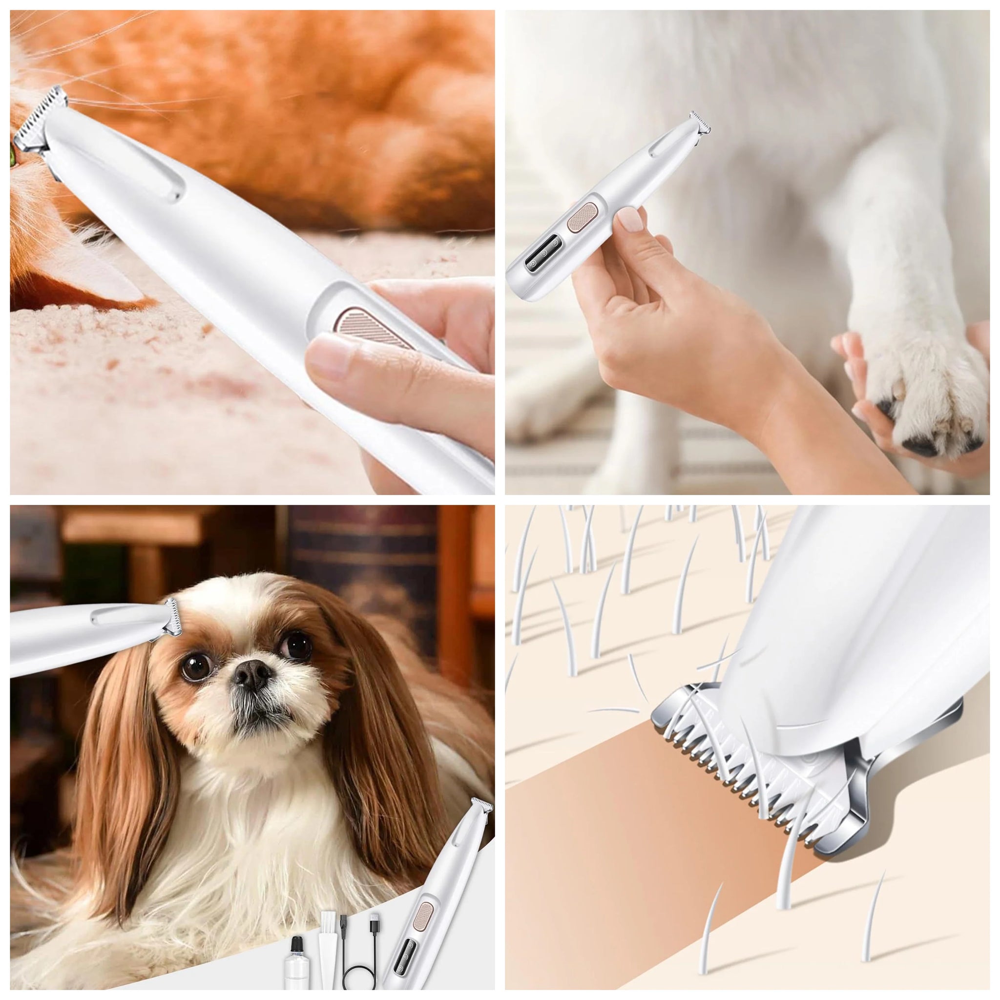 Rechargeable LED Pet Grooming Trimmer – Quiet, Safe & Precise