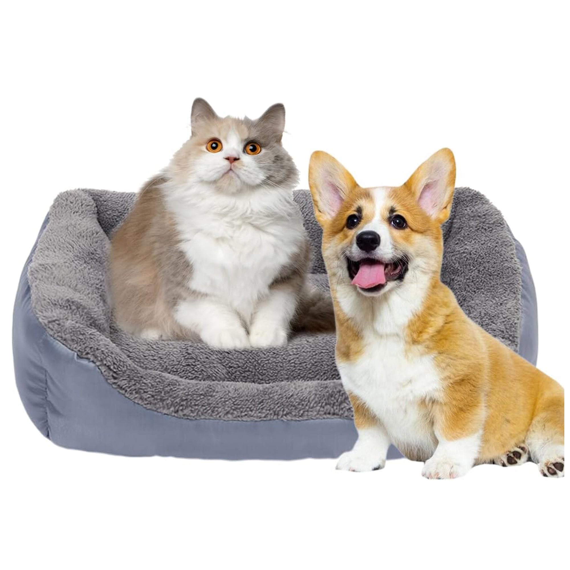 Plush Cotton Pet Bed – Soft, Machine Washable & Non-Slip