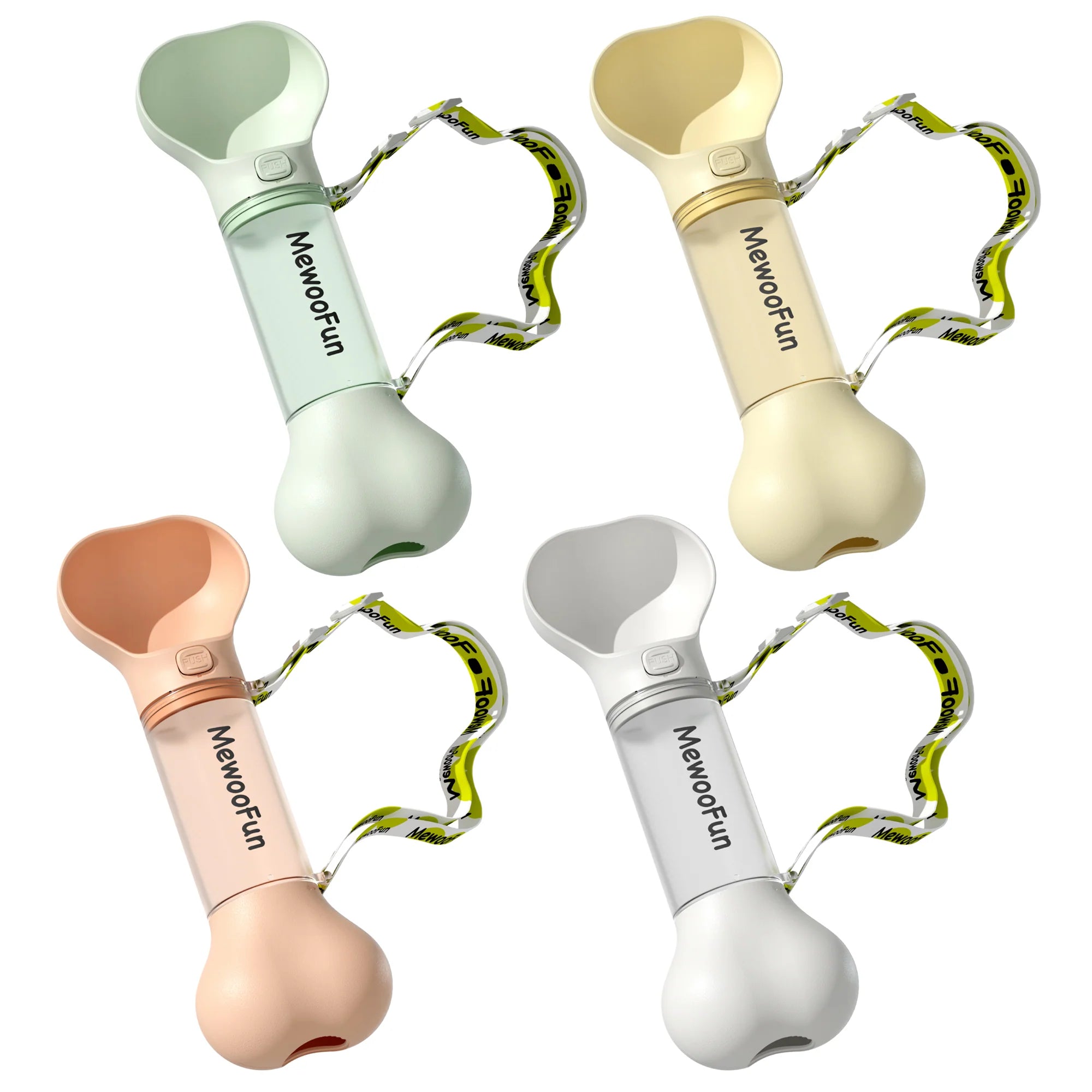 Portable Dog Water Bottle with Feeder & Poop Bag Storage