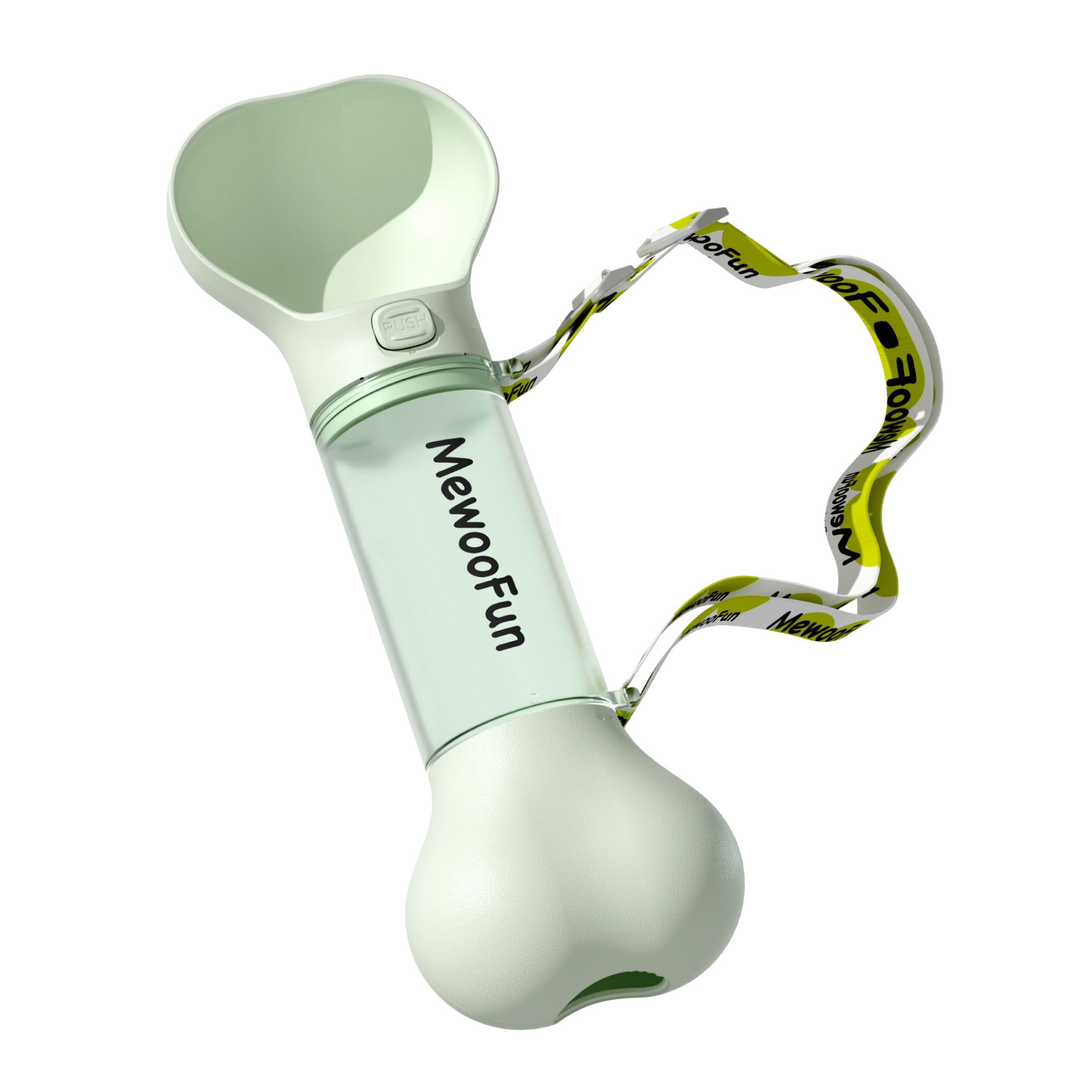 Portable Dog Water Bottle with Feeder & Poop Bag Storage