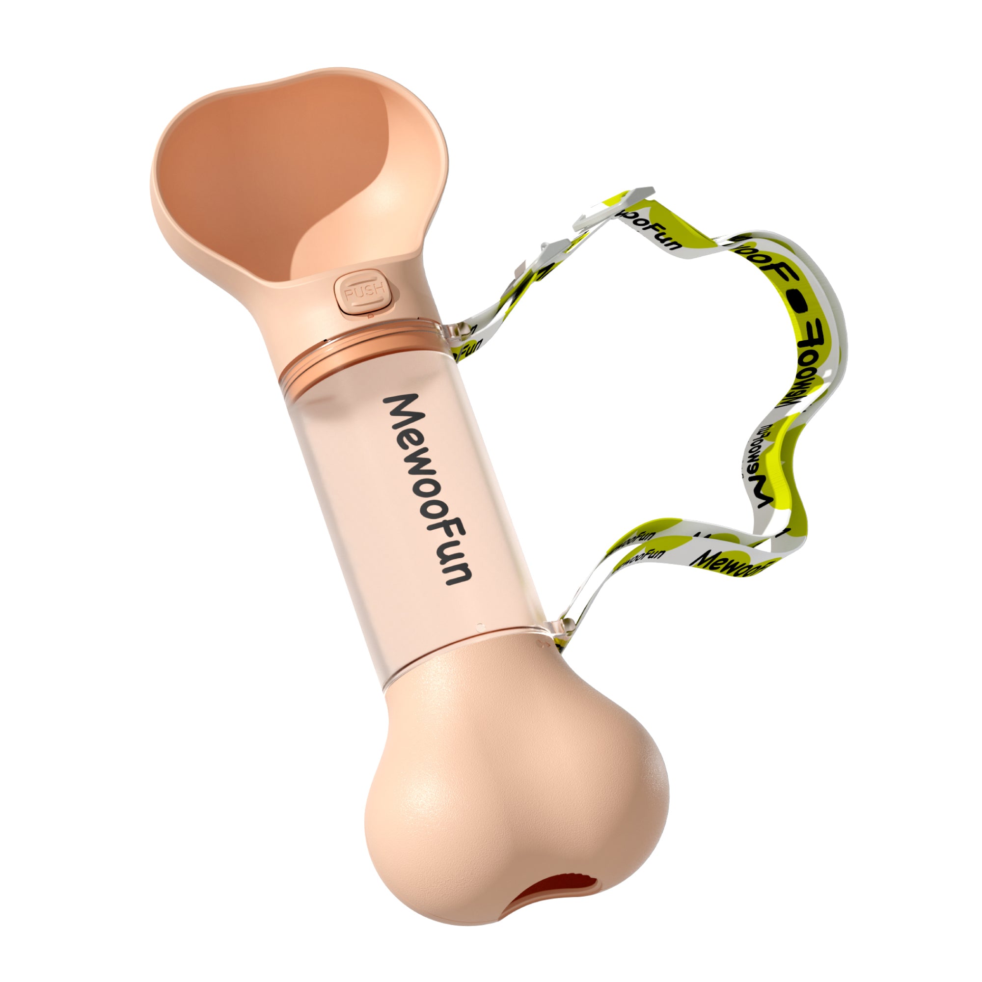 Portable Dog Water Bottle with Feeder & Poop Bag Storage