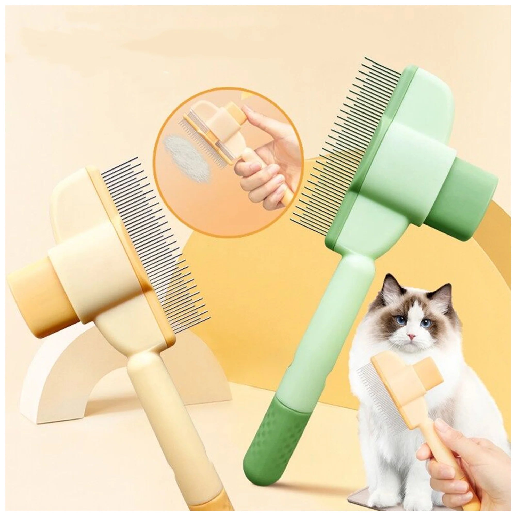 Self-Cleaning Grooming Comb – Ideal for Pets