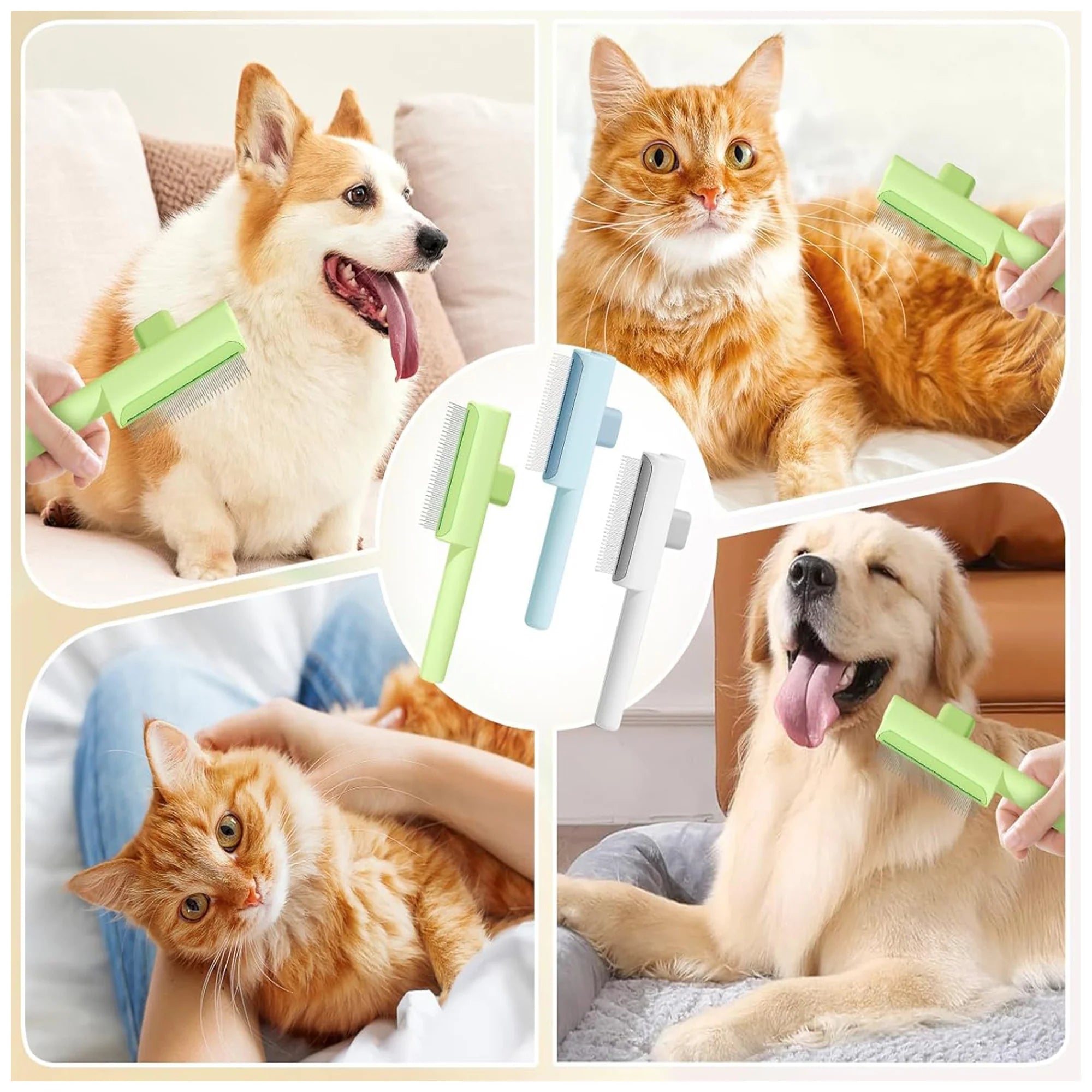 Self-Cleaning Grooming Comb – Ideal for Pets