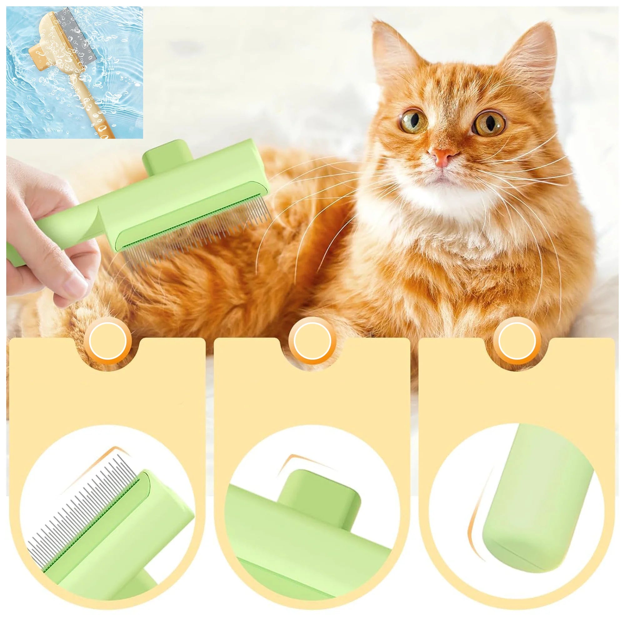 Self-Cleaning Grooming Comb – Ideal for Pets