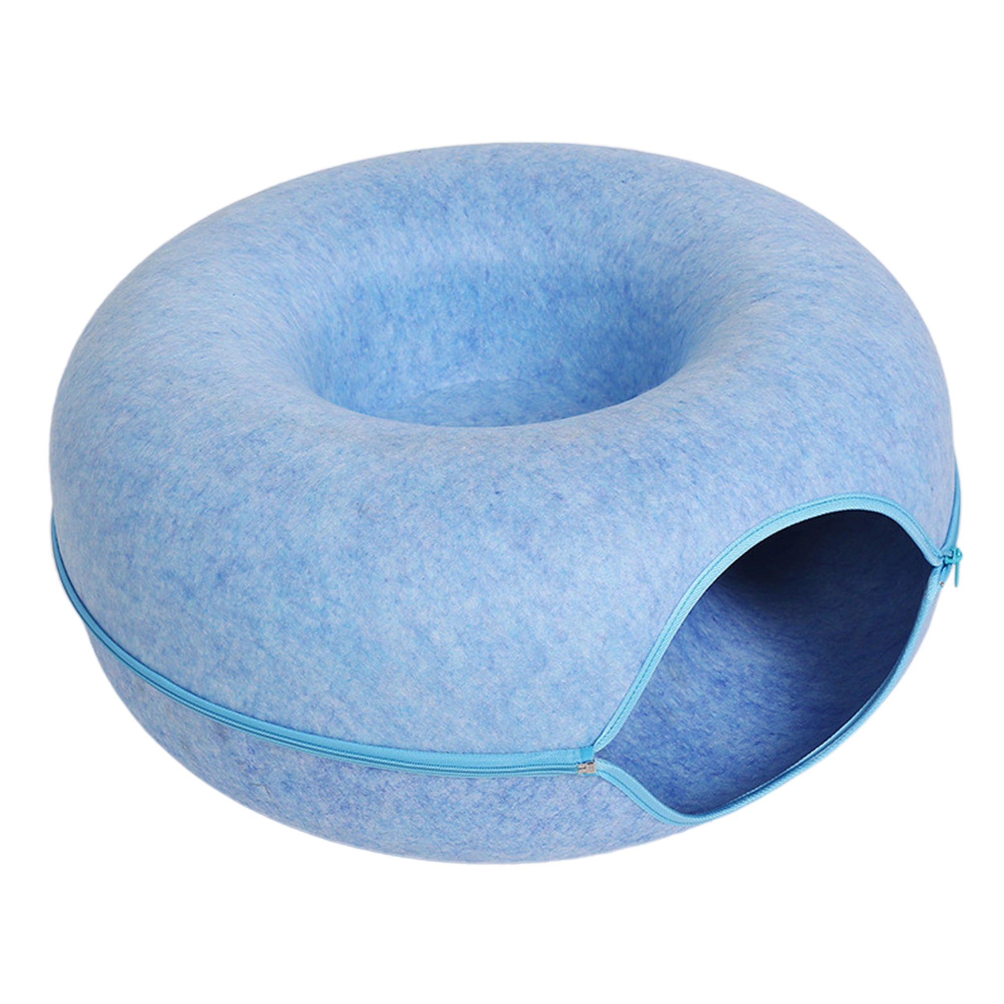 Self-Warming Donut Cat Bed – Plush, Non-Slip & Cozy