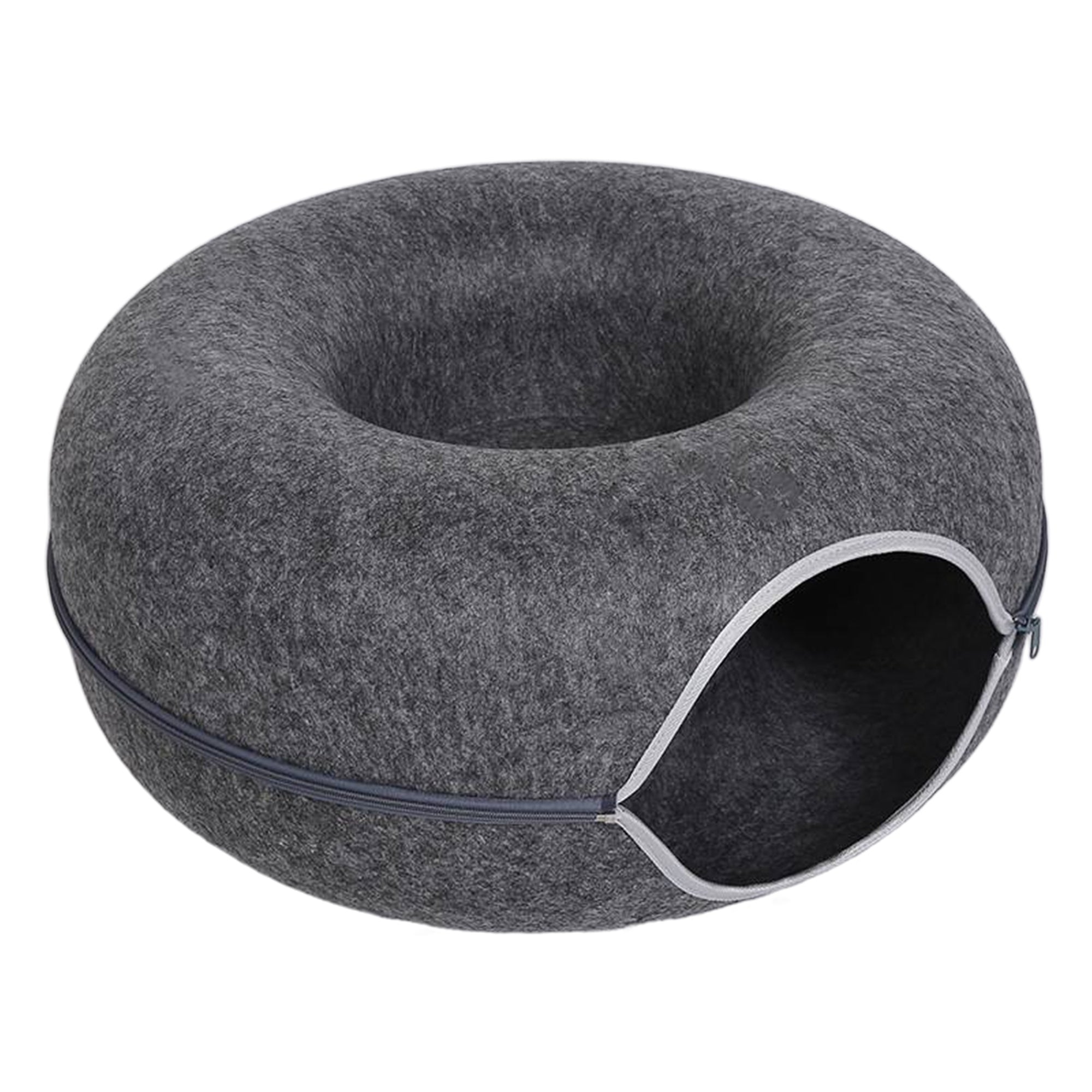 Self-Warming Donut Cat Bed – Plush, Non-Slip & Cozy