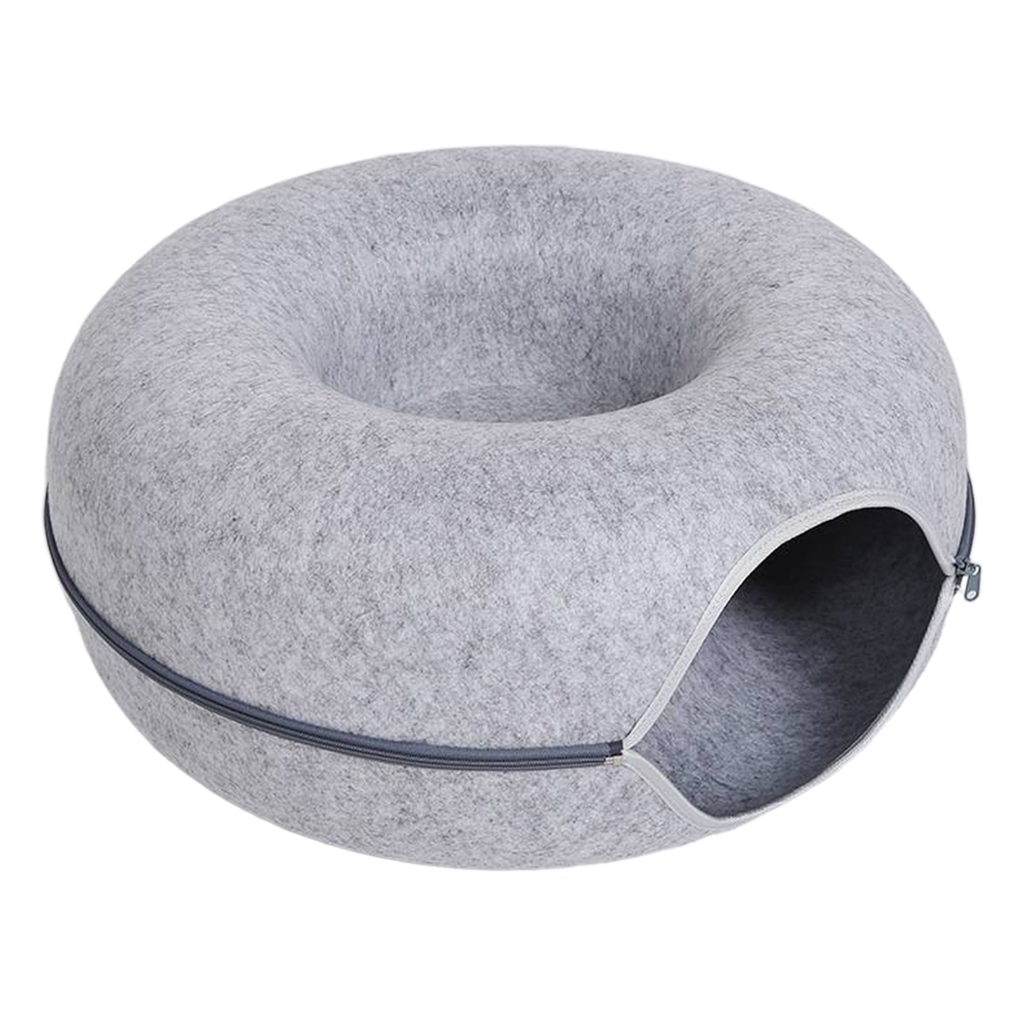 Self-Warming Donut Cat Bed – Plush, Non-Slip & Cozy