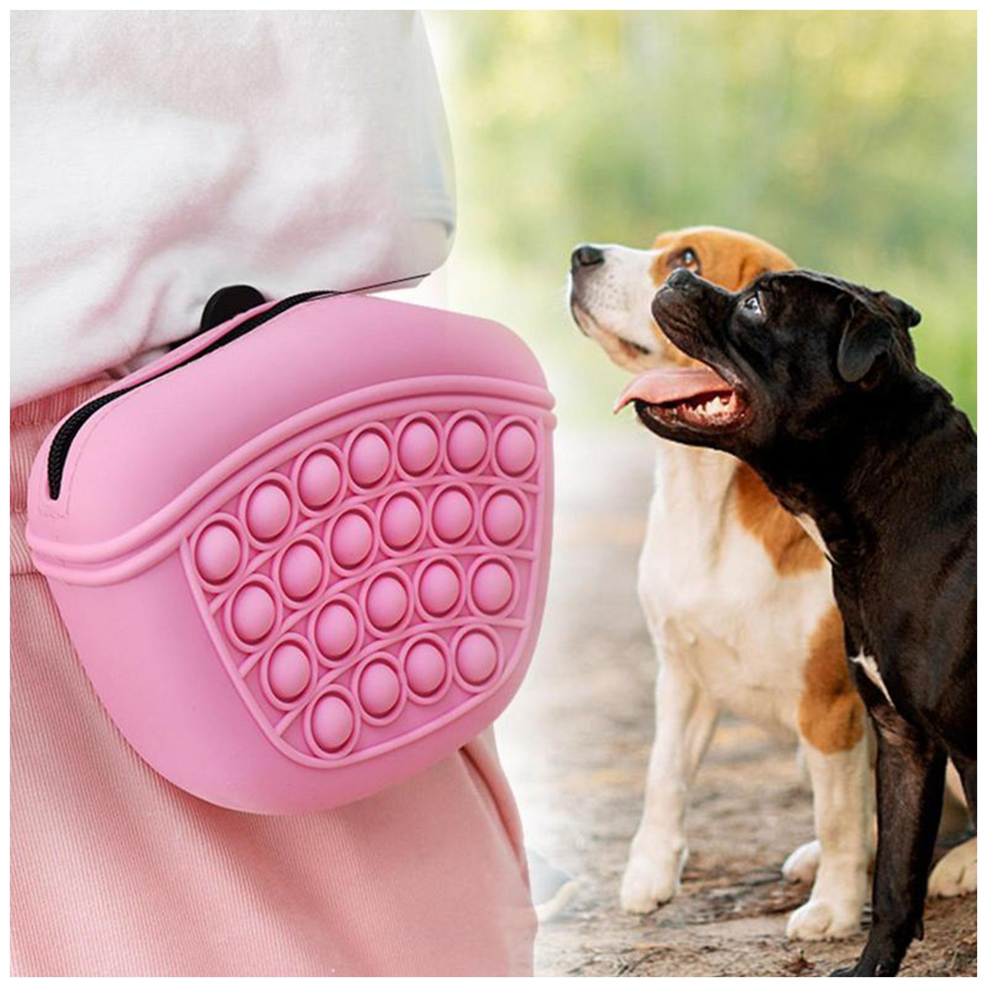 Silicone Dog Training Treat Pouch – Portable, Easy to Clean