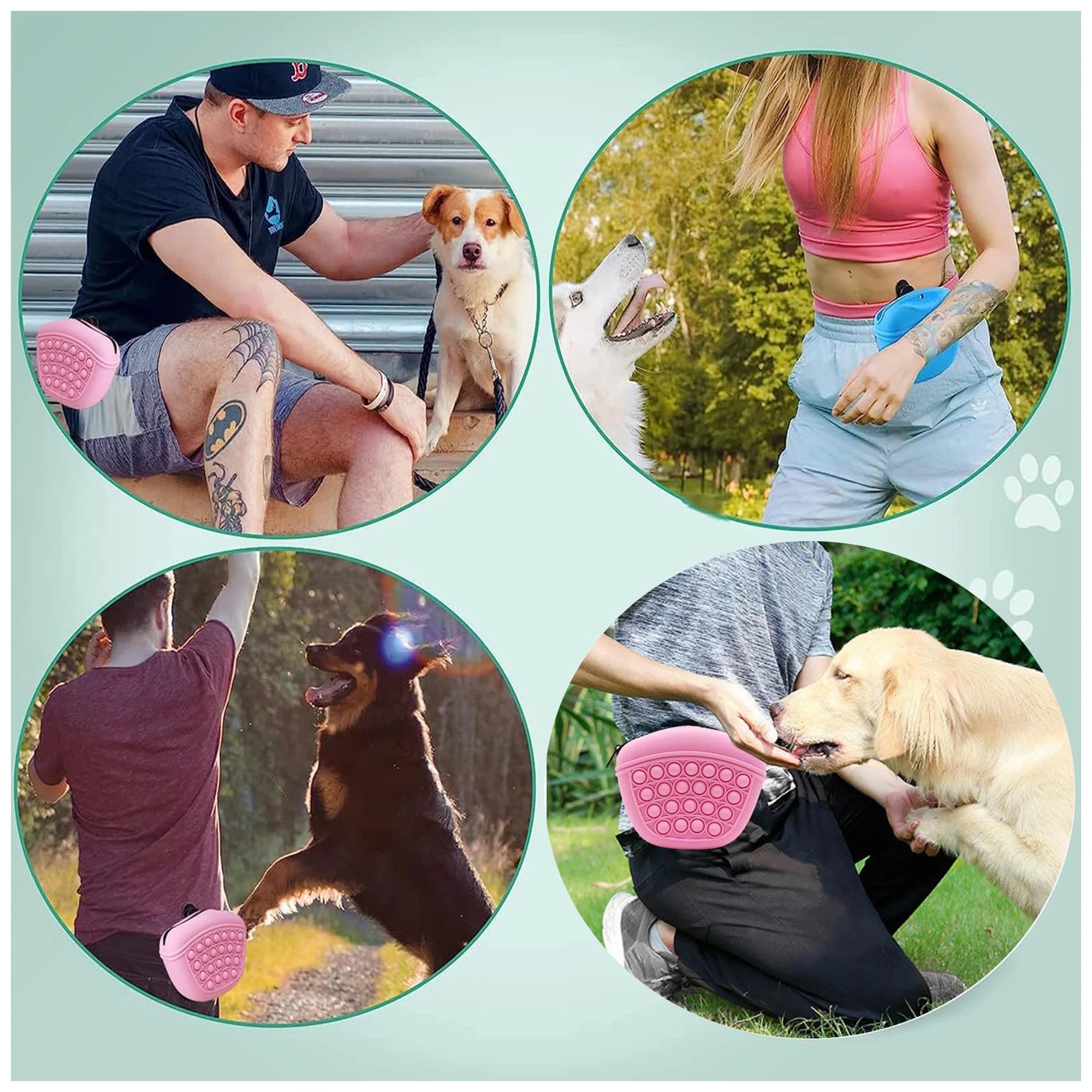 Silicone Dog Training Treat Pouch – Portable, Easy to Clean