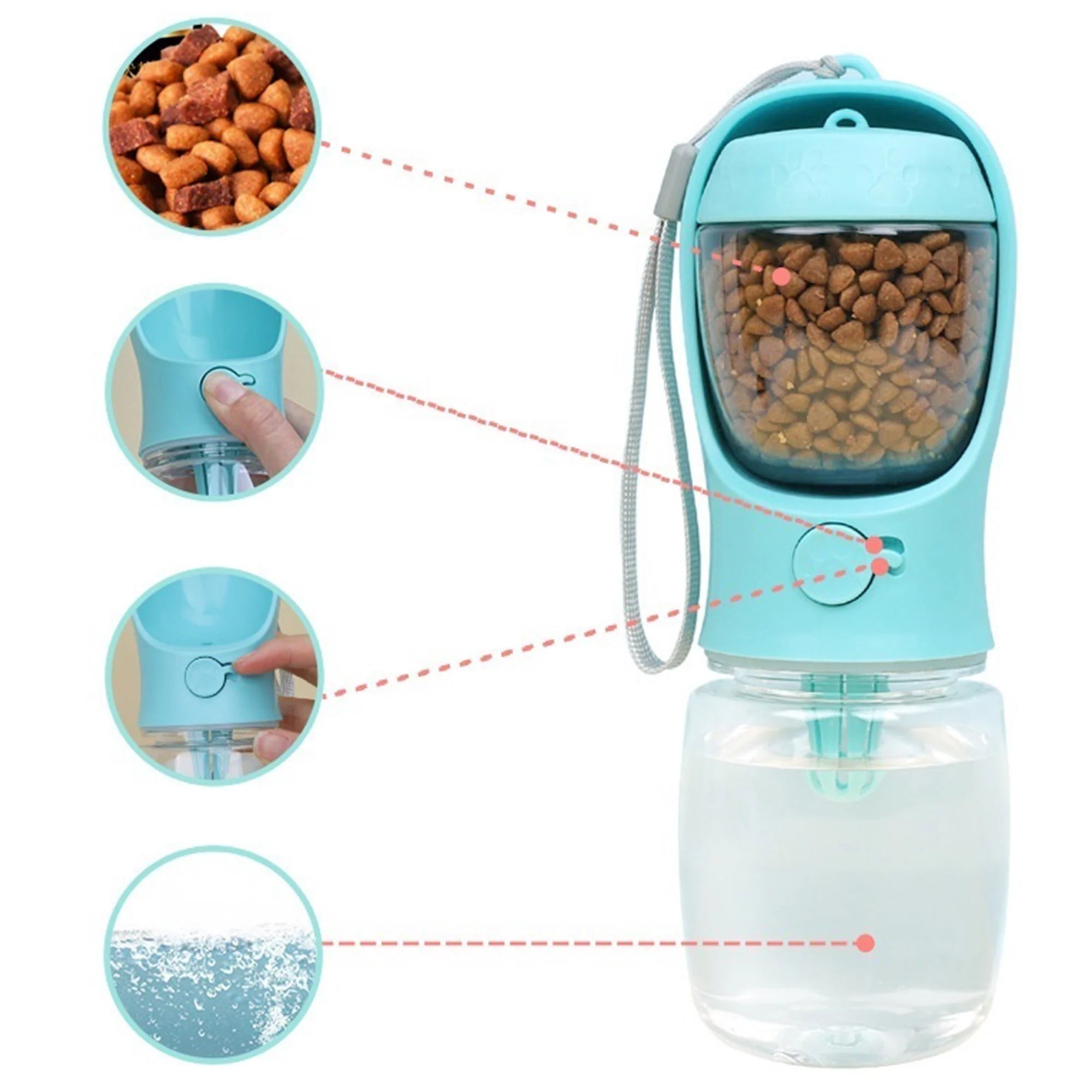 Travel Dog Water Bottle – Leak-Proof, Portable & Easy to Use